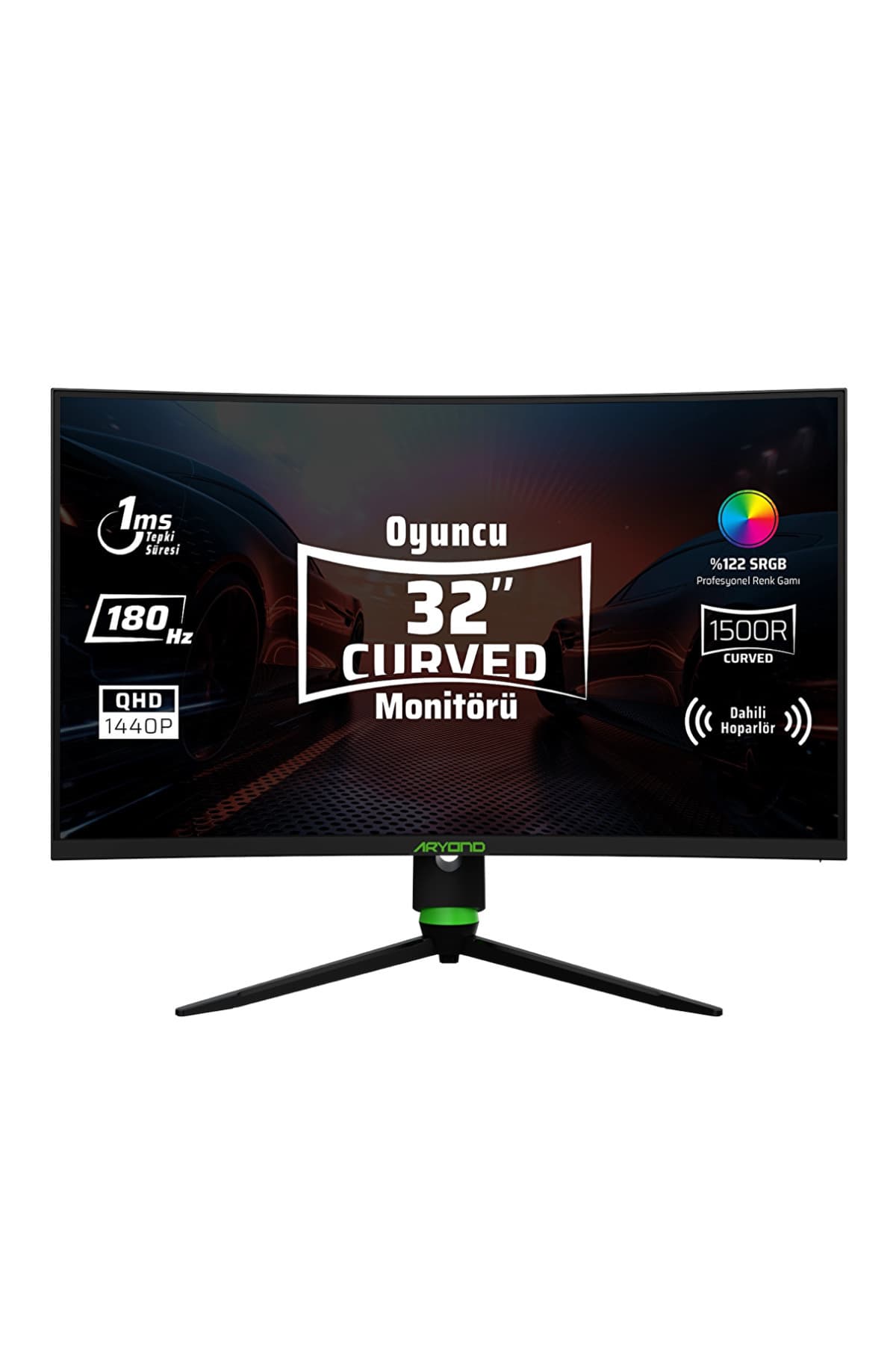 MONSTER Aryond A32 V2 32" 180hz Qhd 1 Ms Hdr10 300 Nit G-sync Freesync Curved Va Oyuncu Monitörü