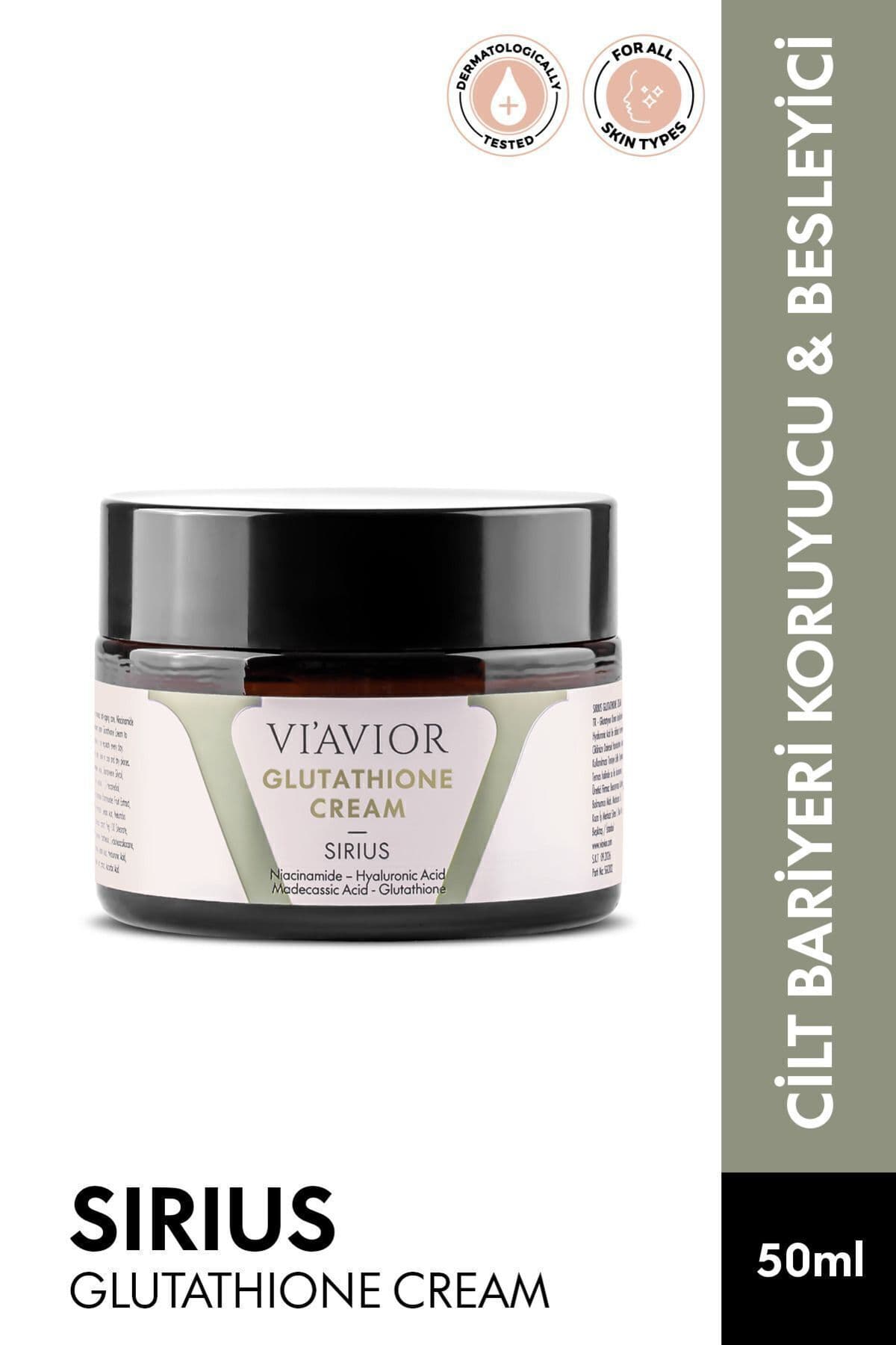 VİAVİOR Sirius Cilt Tonu Eşitleyici Glutatyon Krem Leke Karşıtı Bariyer Güçlendirici 50ml (2,5% GLUTATYON)