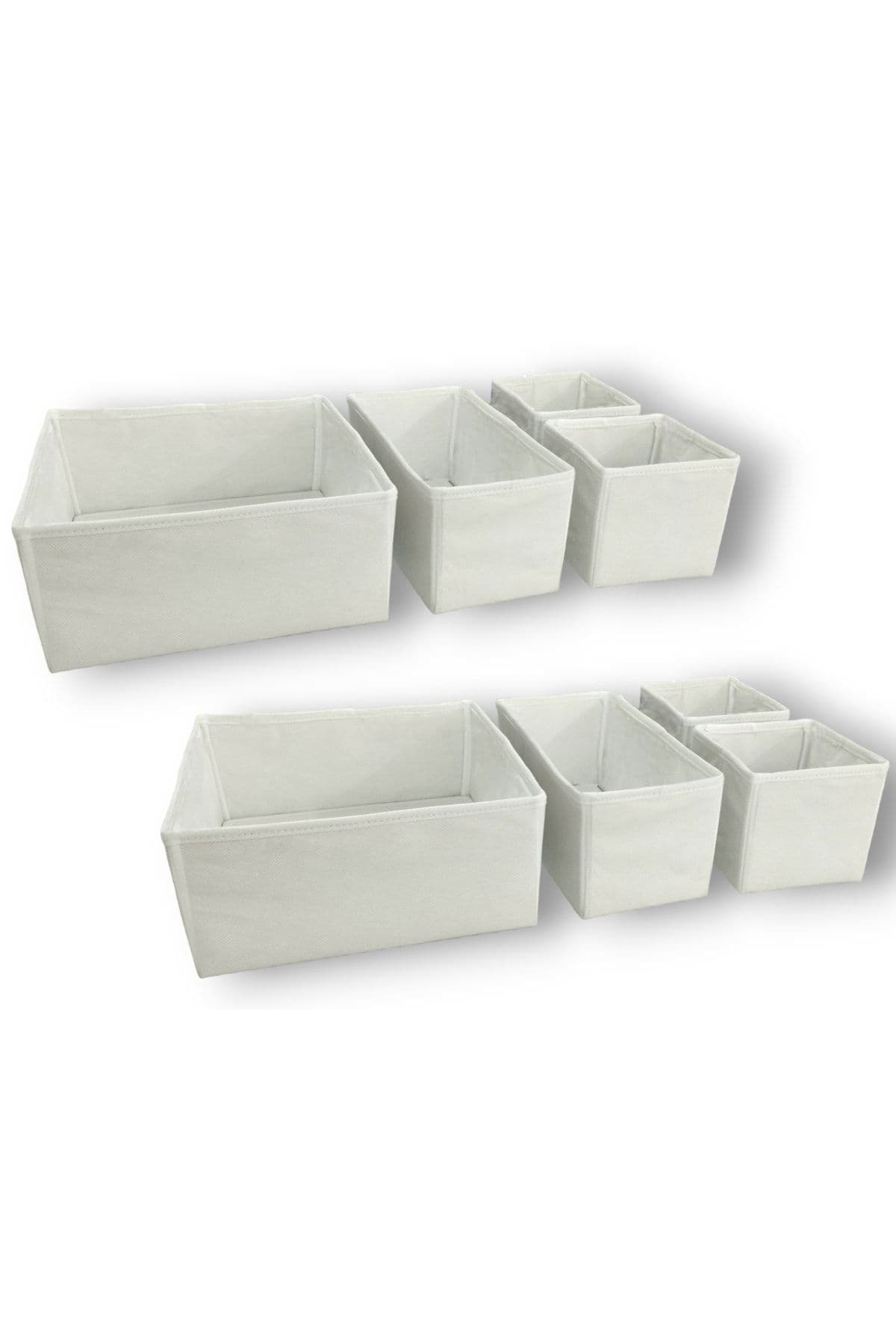Balkan Room 8'li Beyaz Çekmece Içi Düzenleyici Organizer Set - Çok Amaçlı Dolap Içi Kutu Seti