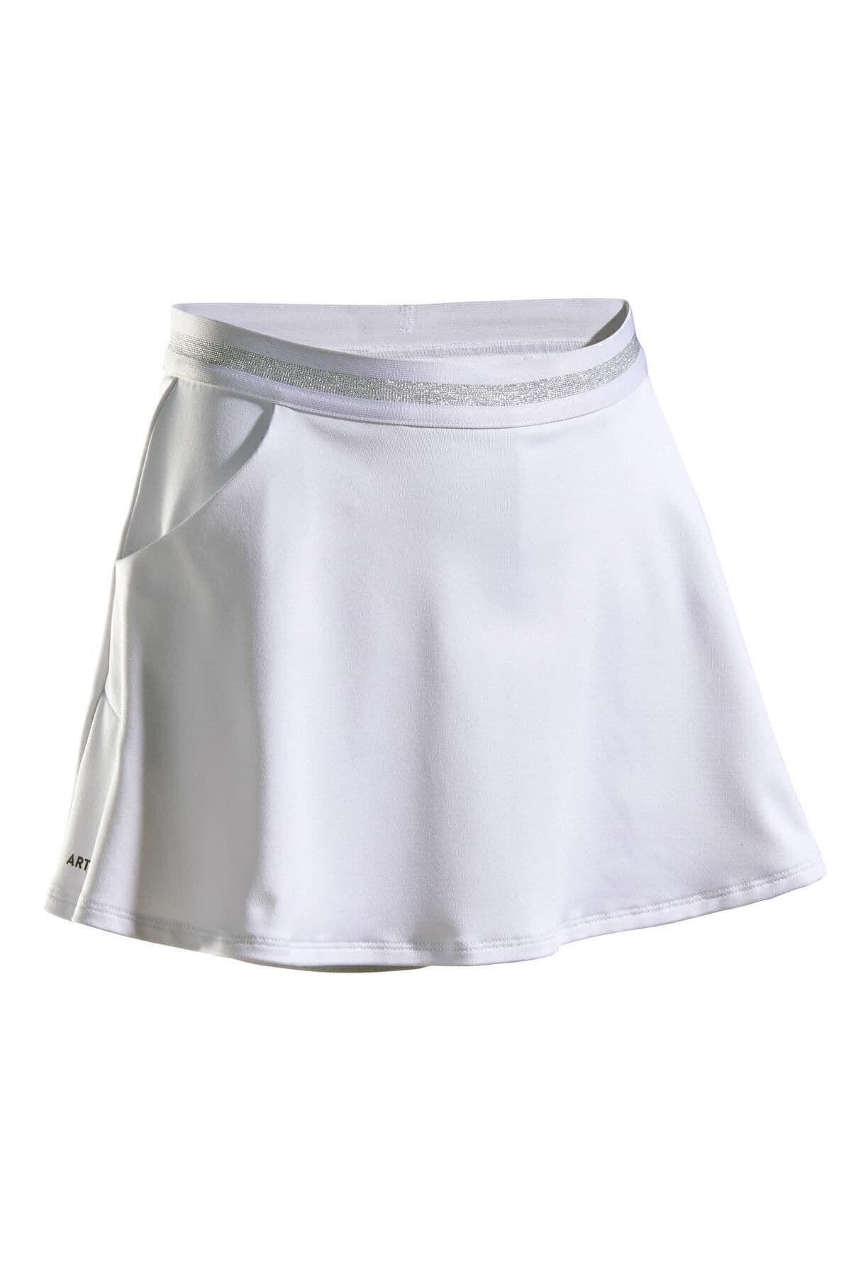 Decathlon Çocuk Tenis Eteği - Beyaz - 500