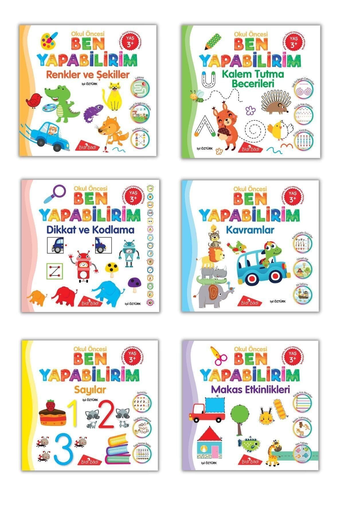 BidiBadi Ben Yapabilirim Okul Öncesi Eğitim Seti Meb Uyumlu- 6 Kitap 3 Yaş Üzeri
