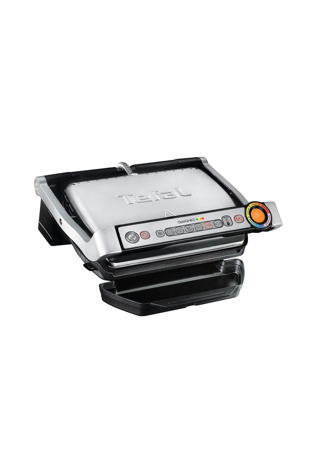 TEFAL OptiGrill+ 4 Porsiyon Kapasiteli 2000 Watt 6 Programlı Barbekü Izgara ve Tost Makinesi - Inox
