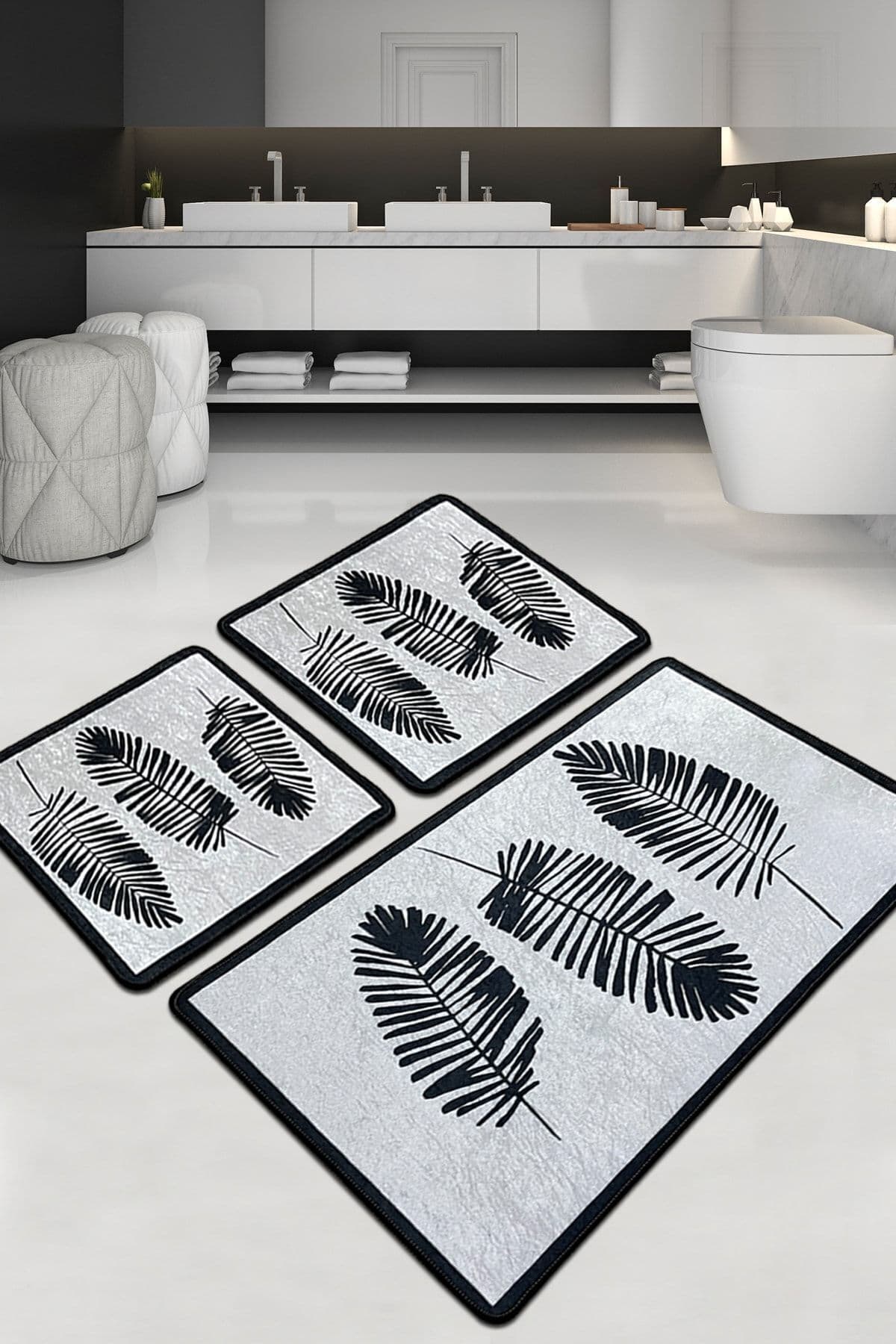 Chilai Home Hoja Banyo Halısı 3'lü Set