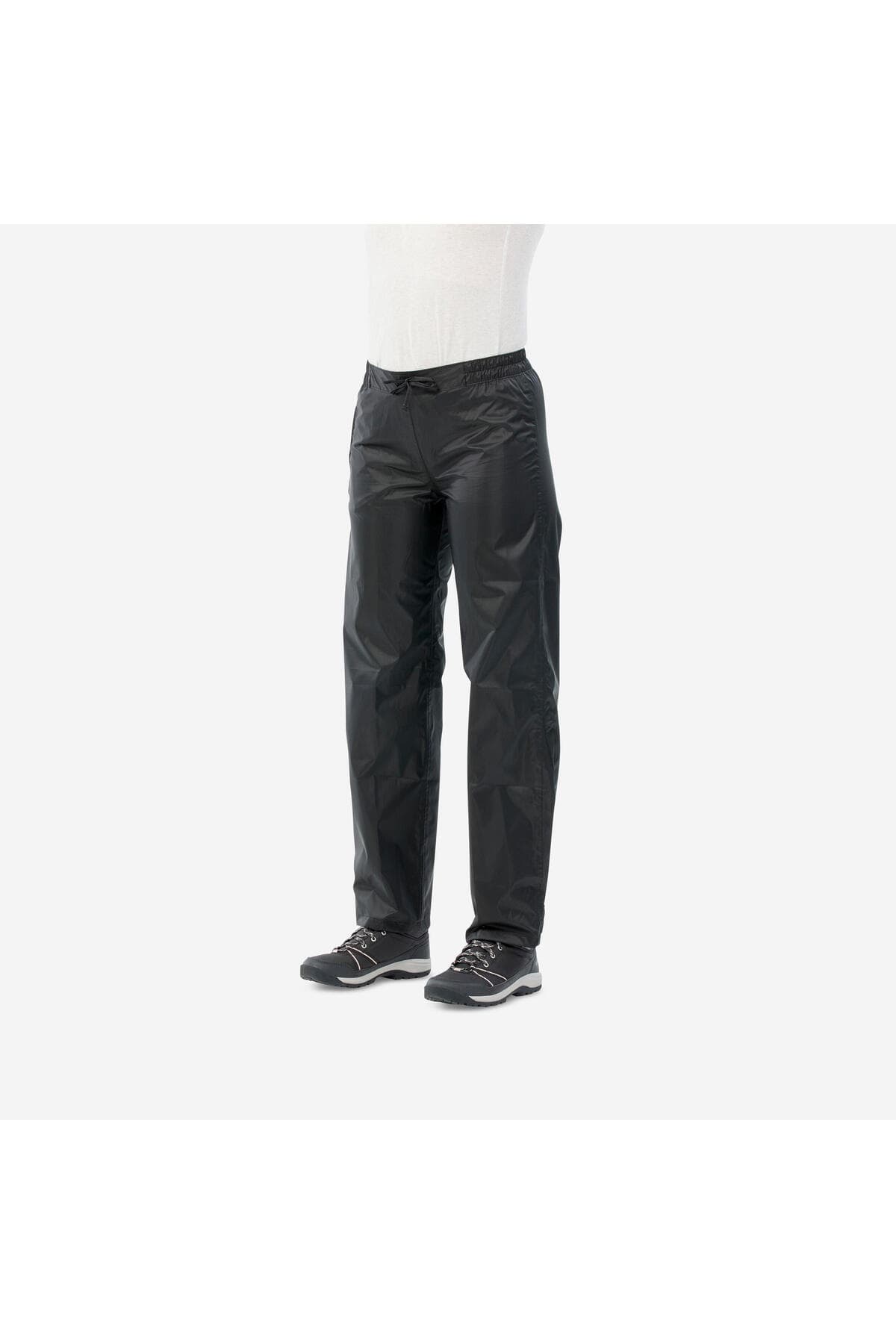 Decathlon Quechua Kadın Outdoor Su Geçirmez Üst Pantolon - Siyah - Raincut