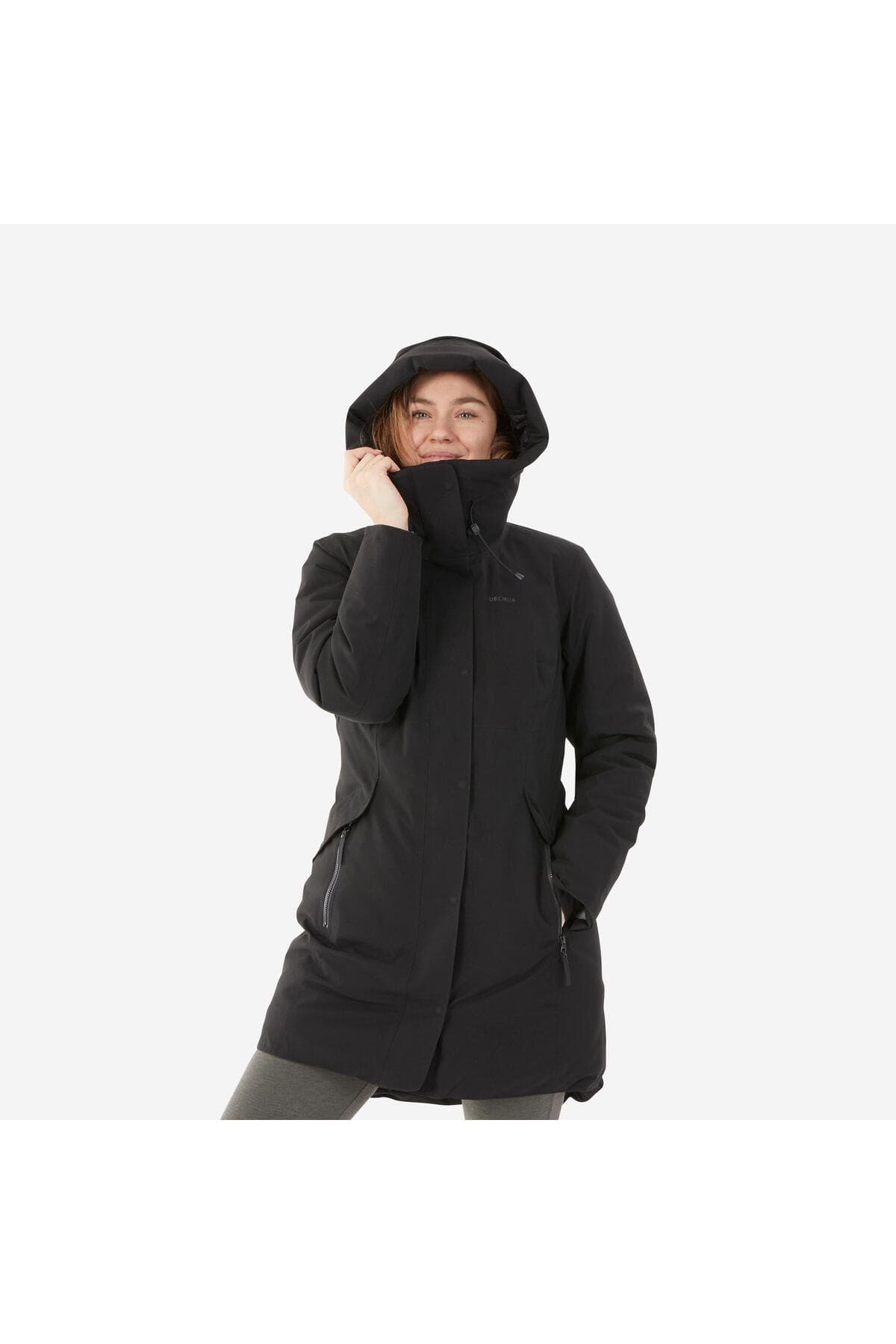 Decathlon Quechua Kadın Outdoor Su Geçirmez Kar Montu/Kışlık Mont - Siyah - NH500 -10 °C