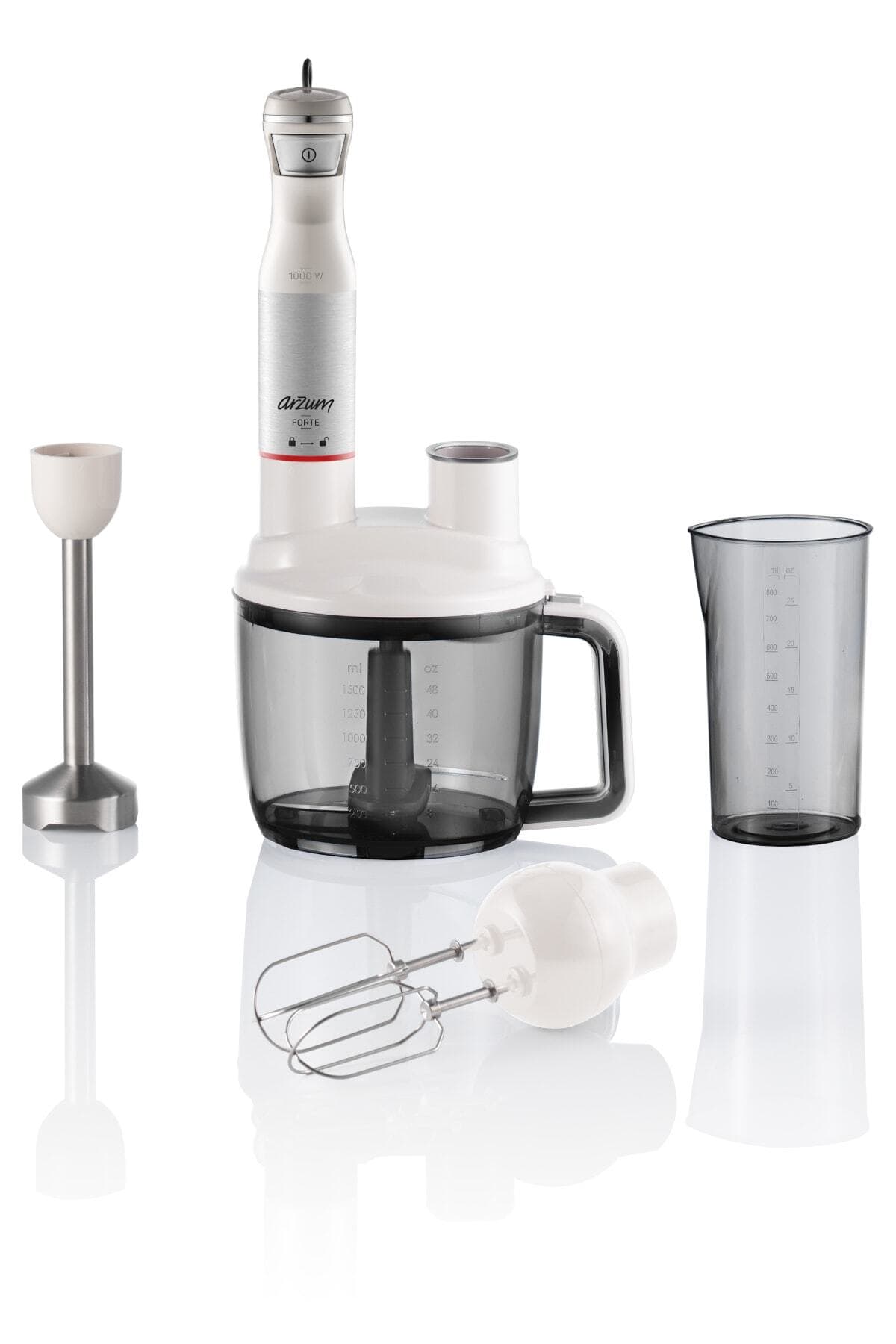 Arzum Forte Multi Blender Seti Tetikli Çalıştırma 1000W Beyaz - AR1157