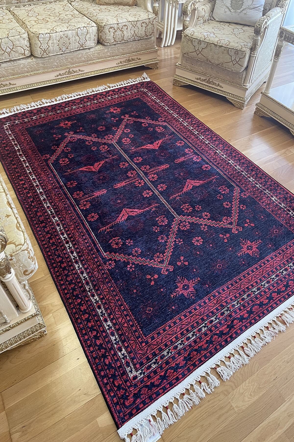 MOTTO HALI Dokuma Taban Yıkanabilir Kaymaz Taban Kilim Salon Halısı Mutfak Halısı Yolluk