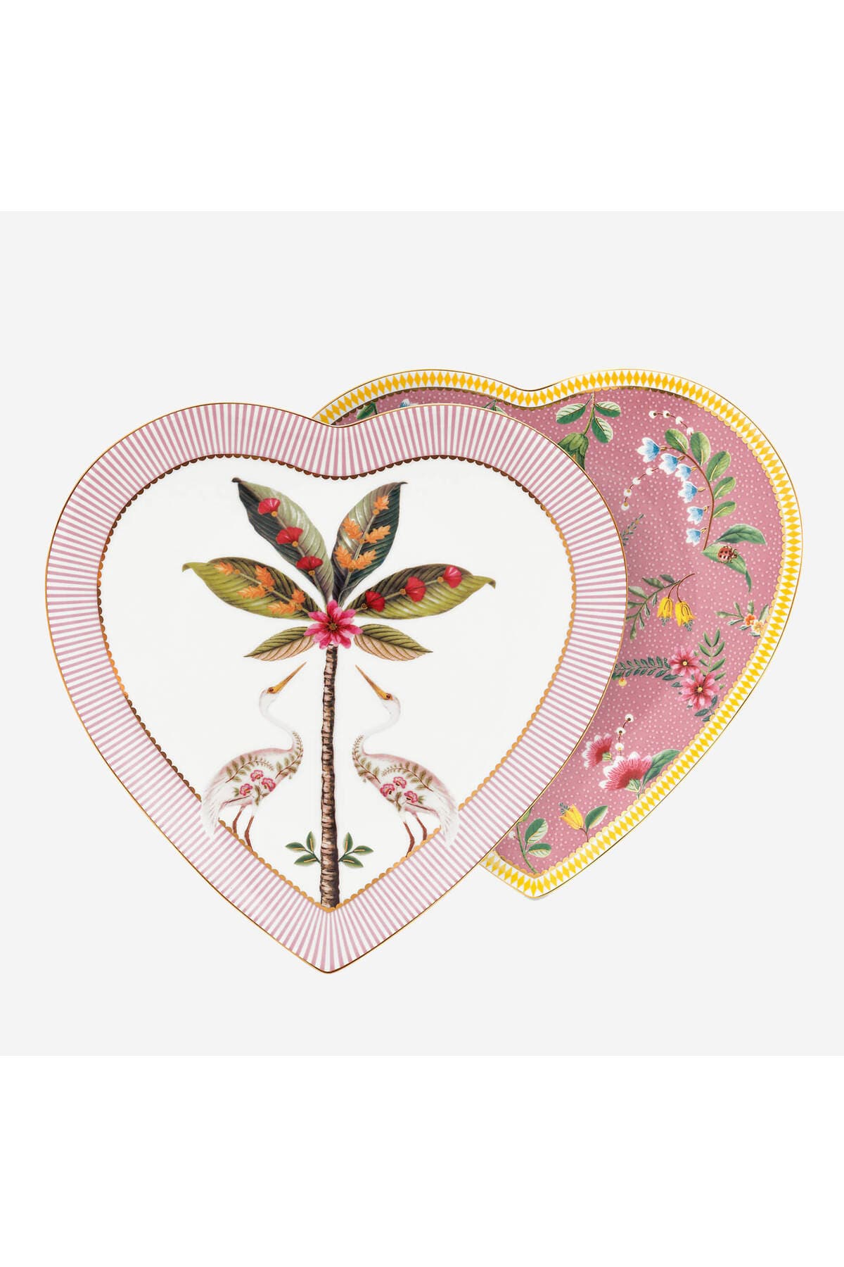 Pip Studio La Majorelle Pembe Porselen Kalpli Tabak Seti 21,5 Cm