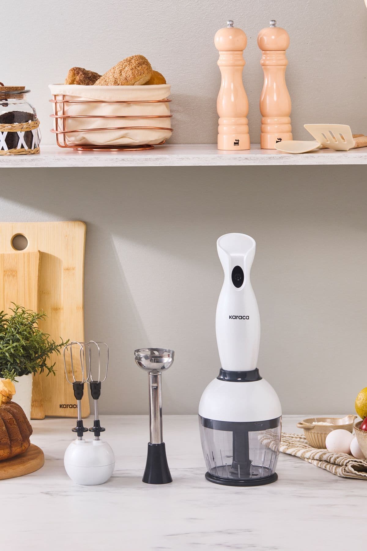 Karaca Pro-Midi Plus 3'lü Blender Set Pearl White 1000w