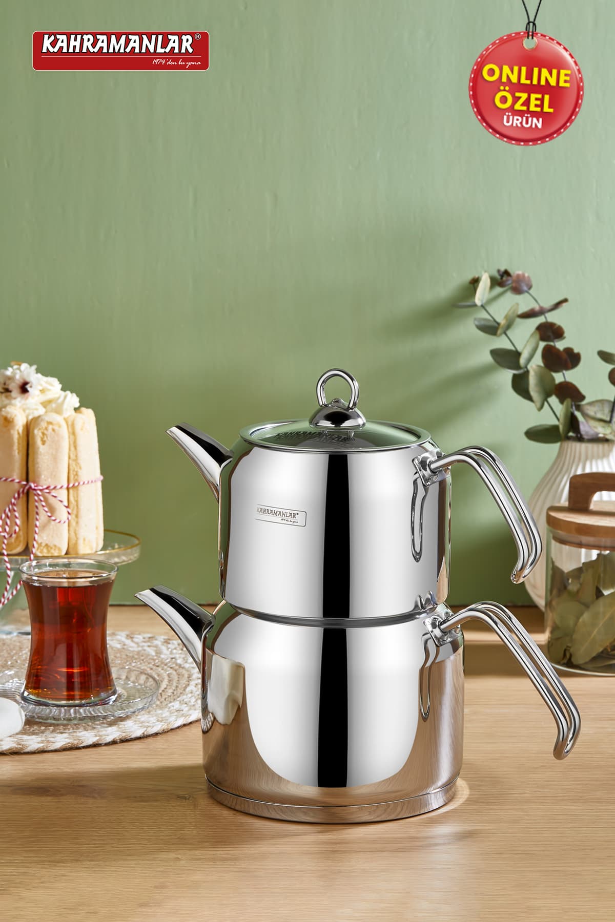 Kahramanlar Delux Mini Boy Platin 4 Parça Çaydanlık Takımı