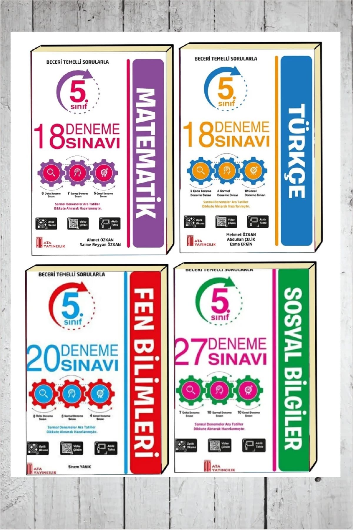 Ata Yayıncılık Ata 5.Sınıf Türkçe-Matematik-Fen Bilimleri-Sosyal Bilgiler Deneme Seti