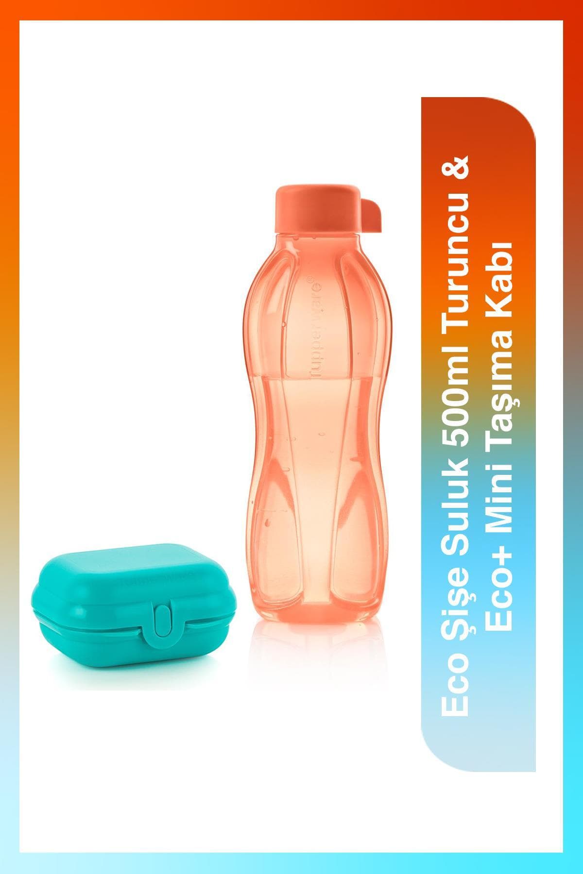 Tupperware Eco Şişe Suluk Ve Matara 500ml Turuncu & Eco Mini Yemek Taşıma Kabı