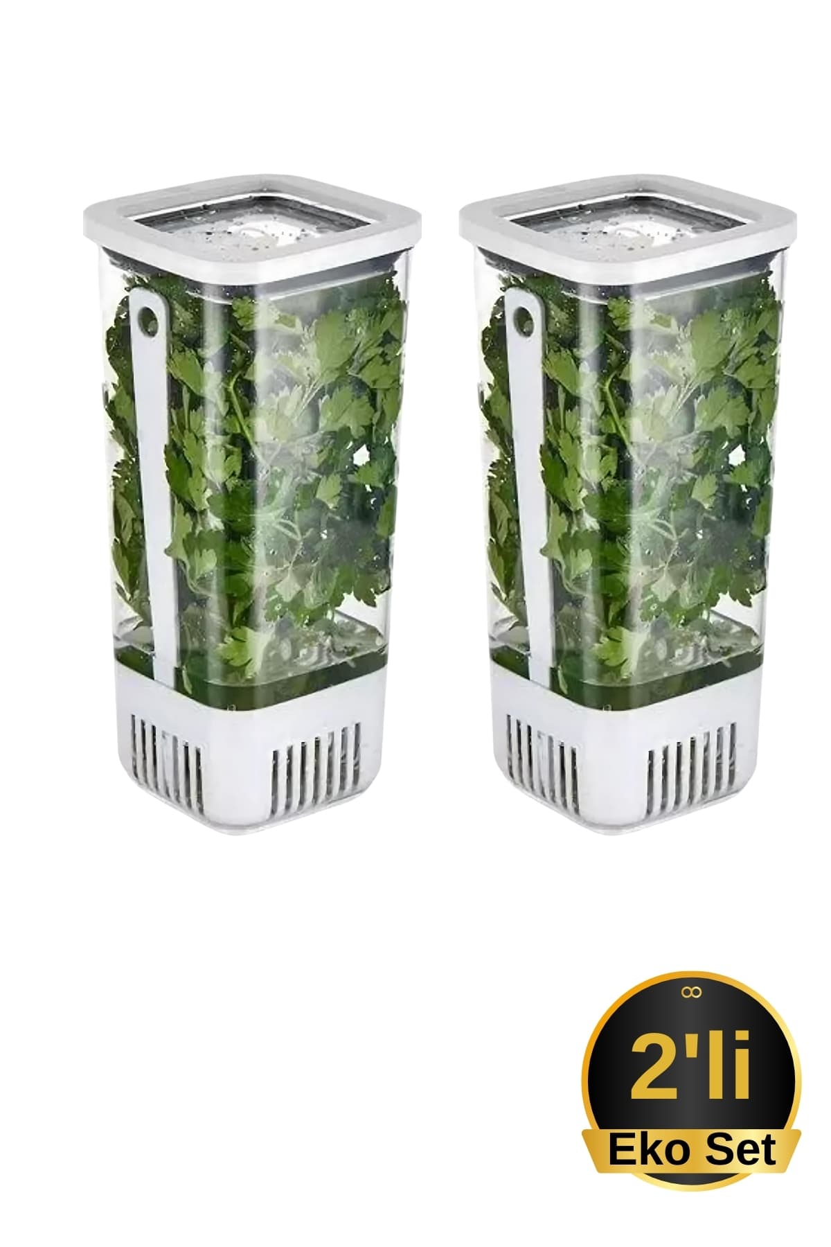 Comprox Yeşillik Saklama Kabı 2'li Eko Set 1,7 Litre