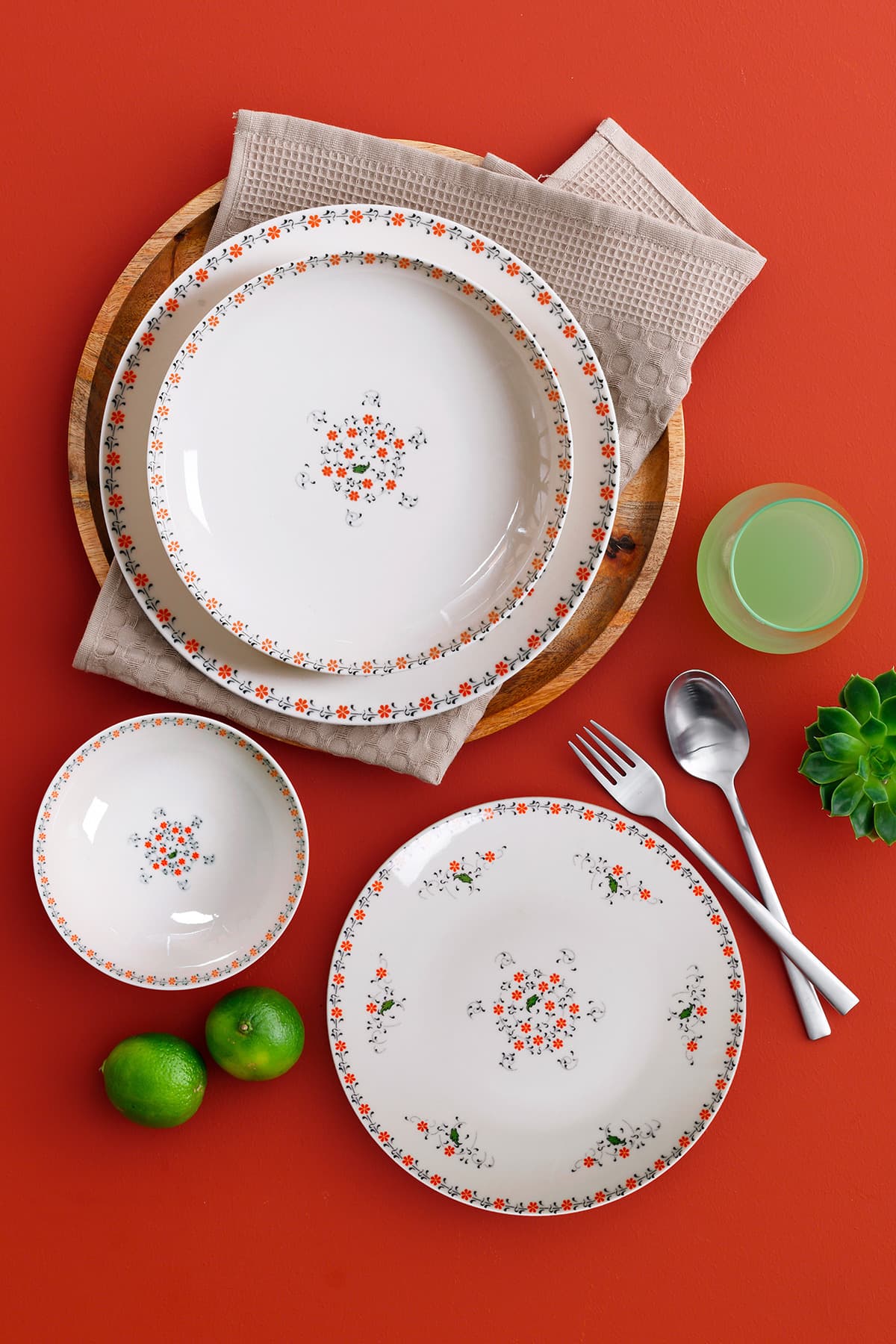 Güral Porselen Flow Premium Özel Seri 24 Parça 6 Kişilik Bone Yemek Takımı ( Desen Atmama Garantili )
