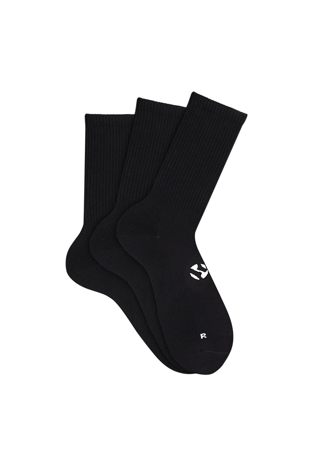 MONSIEUR CHAUSSETTE 3-Pack Havlu Siyah Organik Çorap