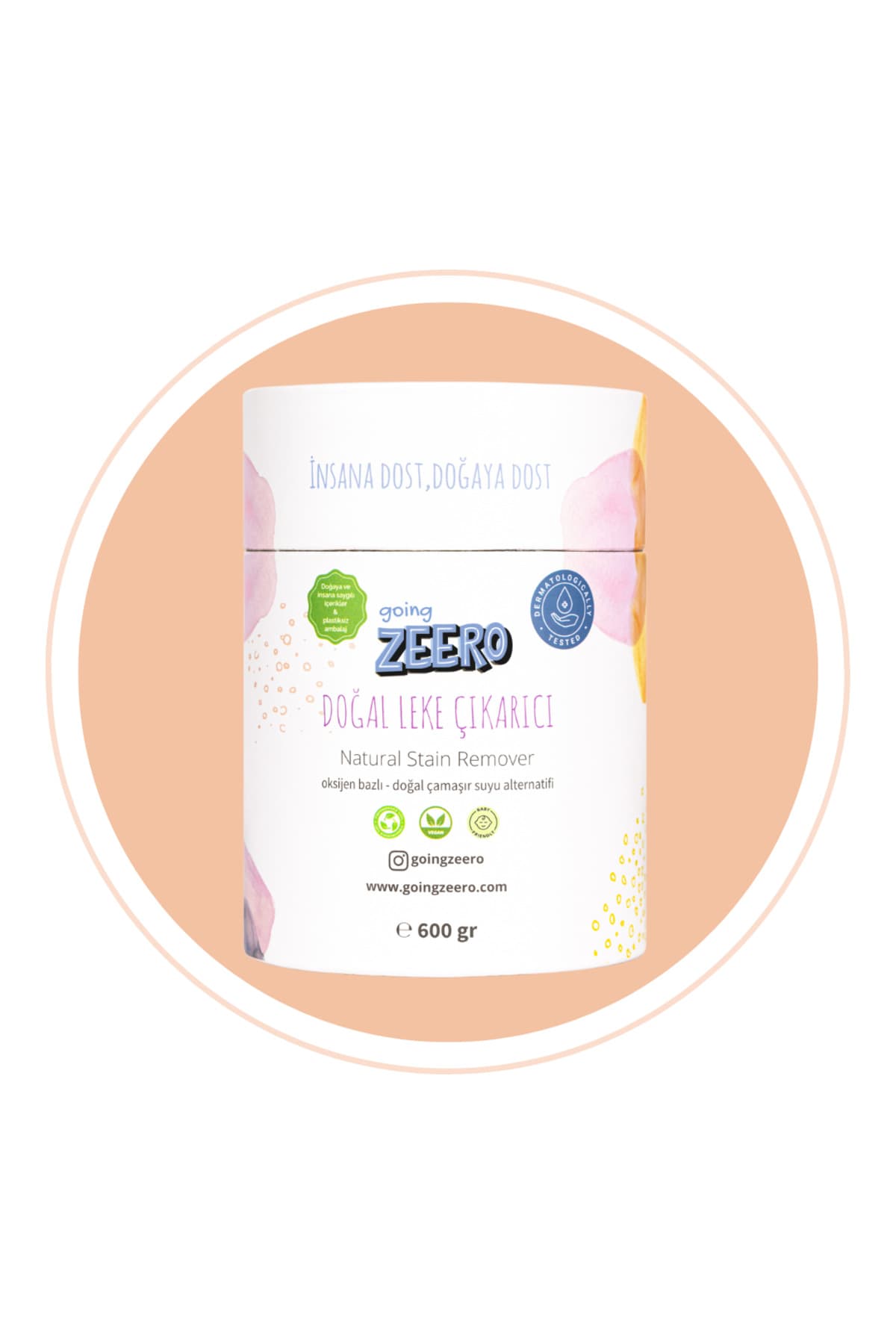 Going Zeero Oksijen Bazlı Toz Leke Çıkarıcı 600 gr Oxi Doğal Çamaşır Suyu