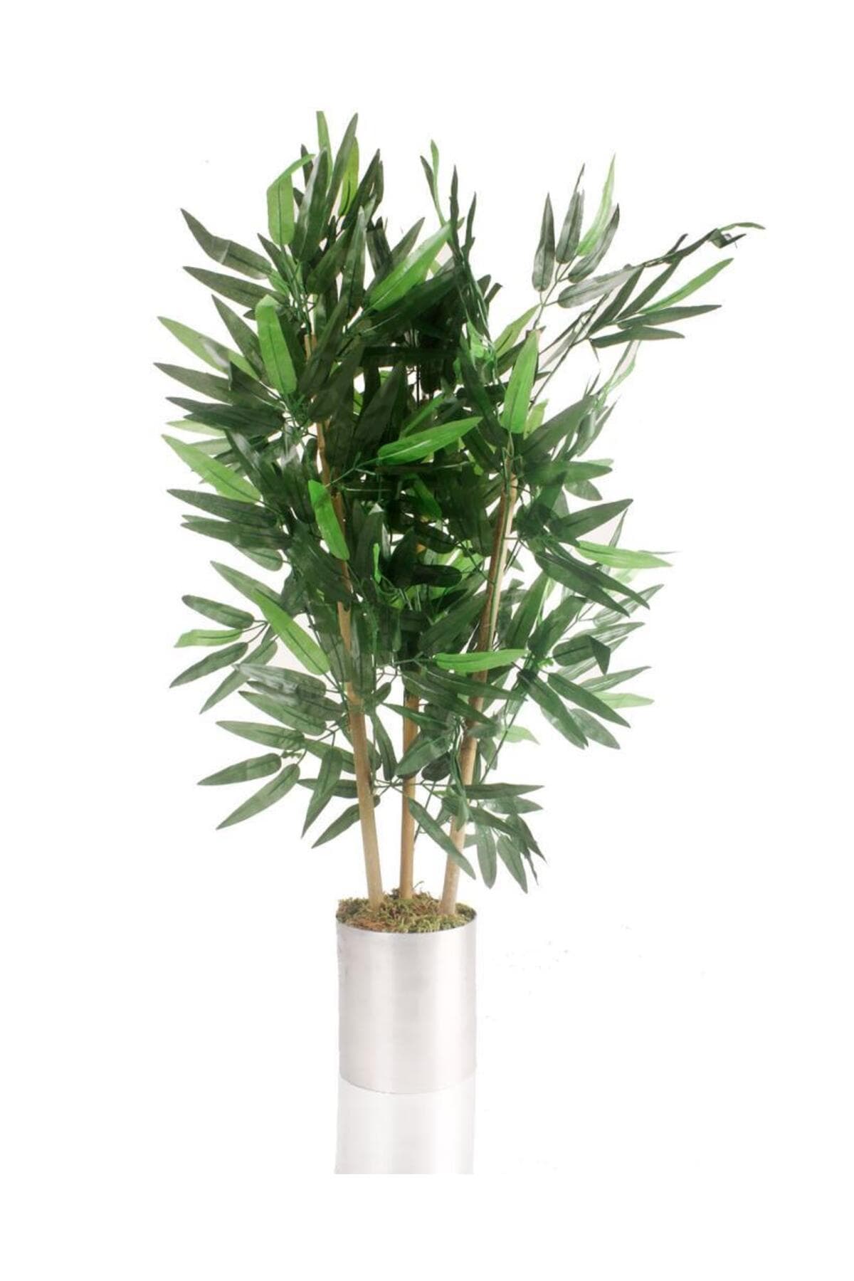 Nettenevime Yapay Çiçek Yapay Bambu Ağacı Paslanmaz Aleminyum Saksılı 80cm