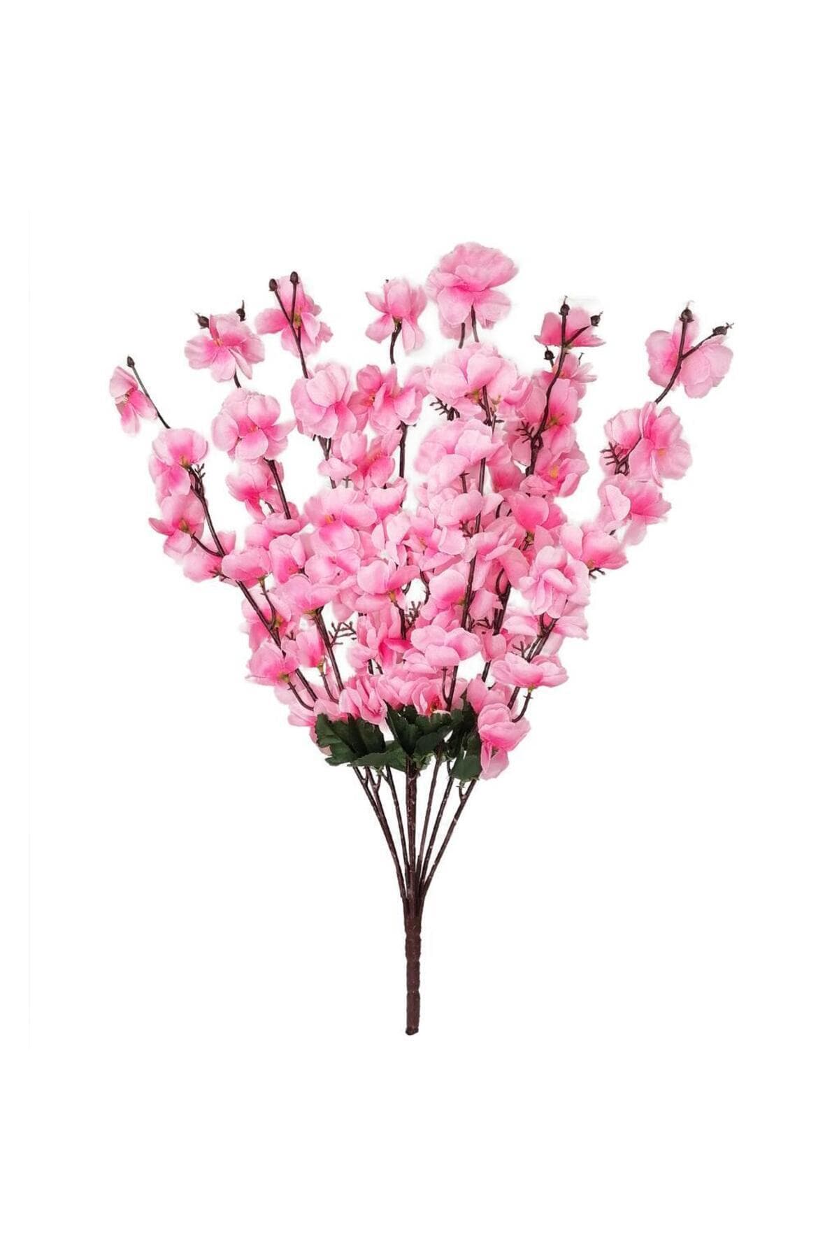 Nettenevime Yapay Çiçek Bahardalı Japon Kiraz Çiçeği 7 Dallı 57cm Pembe
