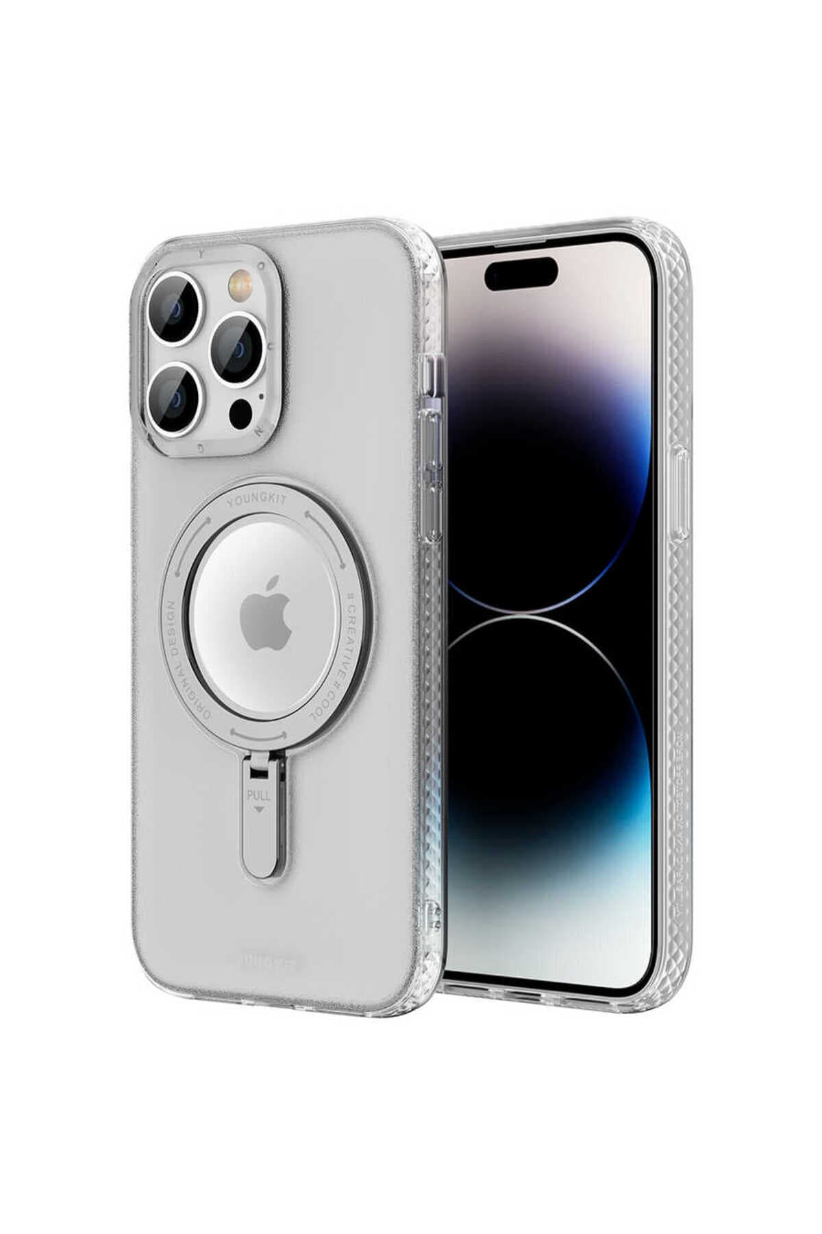 Youngkit Apple iPhone 14 Pro Kılıf Magsafe Şarj Özellikli Youngkit Rock Serisi Kapak
