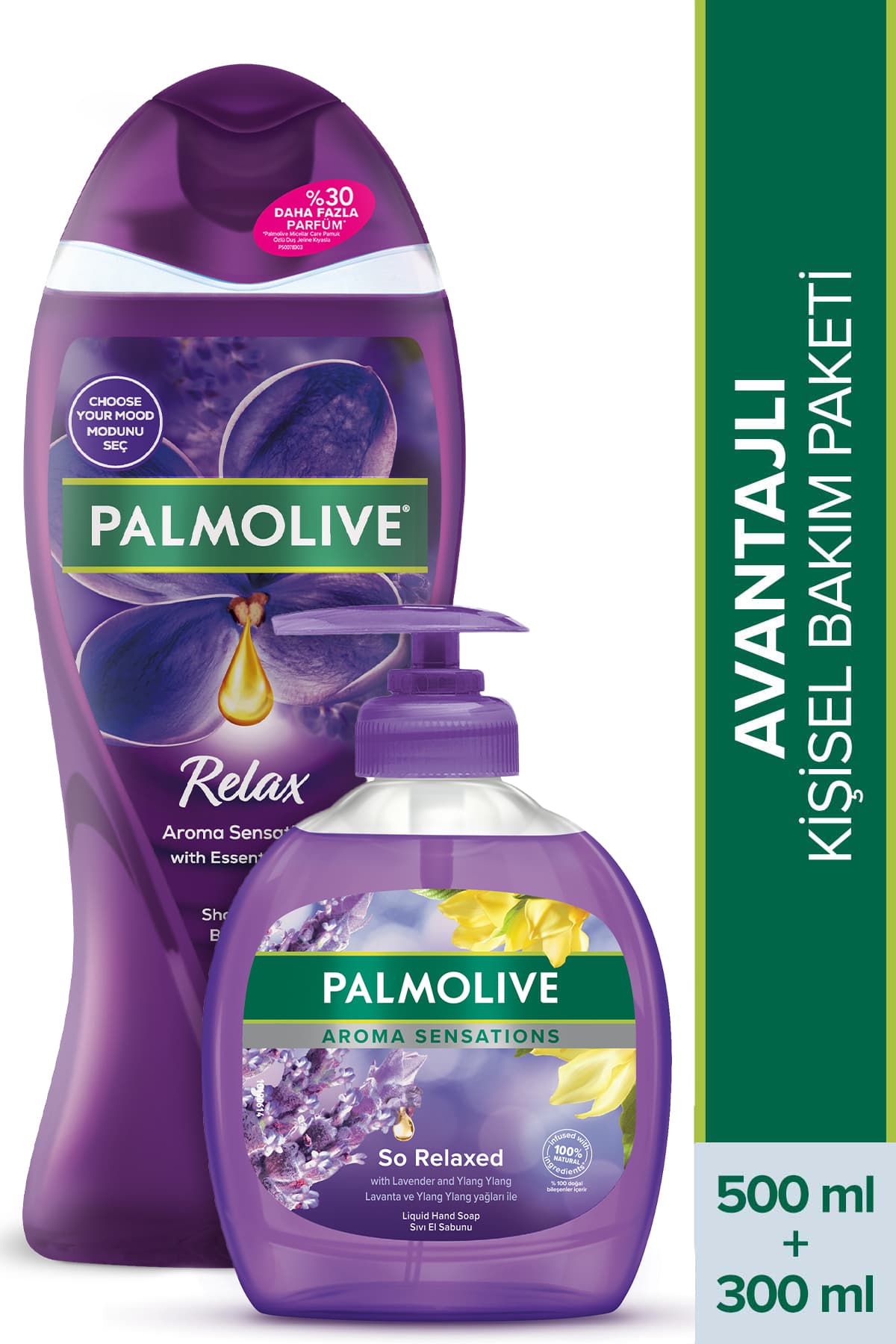 Palmolive Aroma Sensations So Relaxed Banyo ve Duş Jeli 500 ml + So Relaxed Sıvı El Sabunu 300 ml Vücut Bakımı