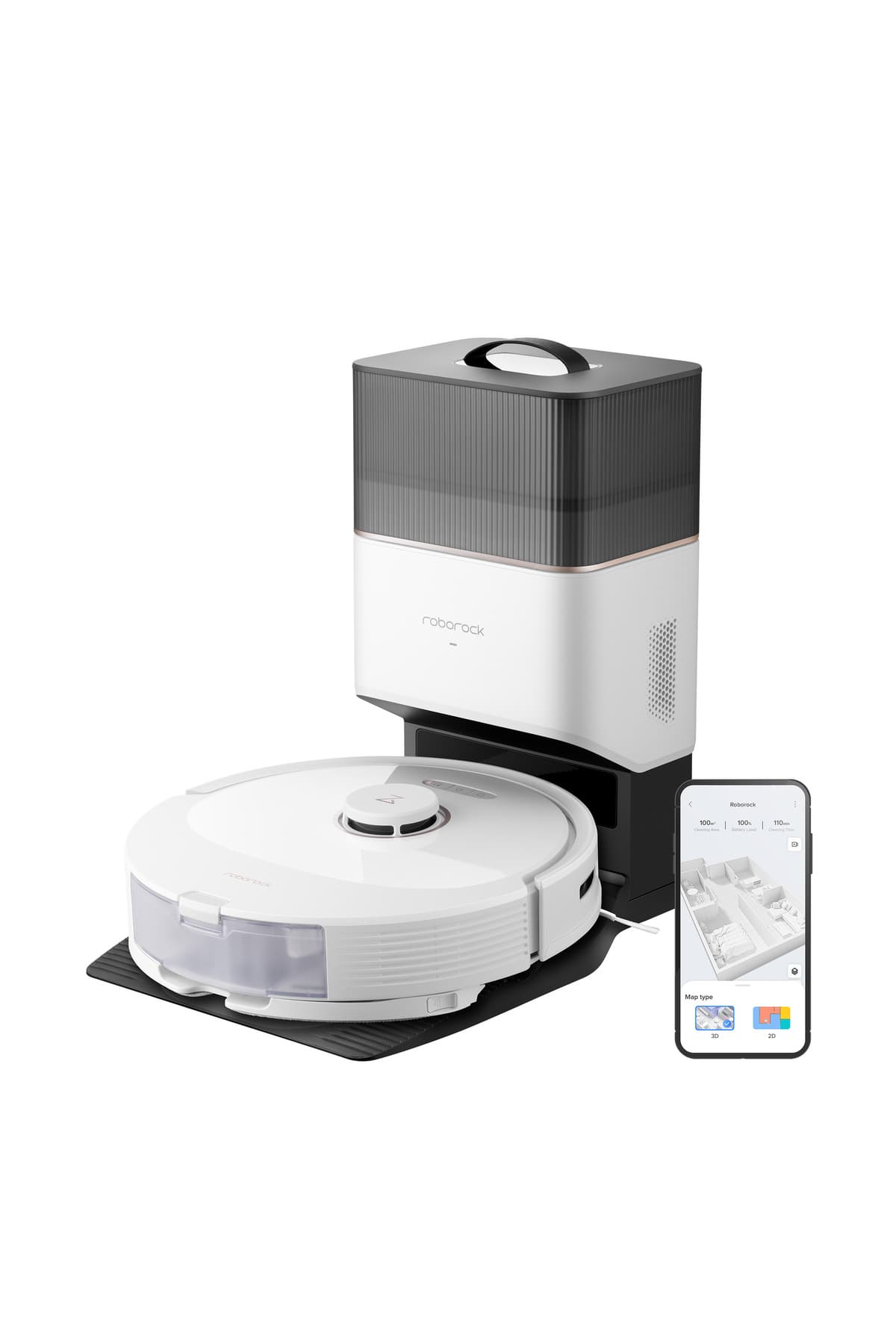 Roborock Vacuum Cleanner Q8 Max Plus Robot Süpürge Beyaz