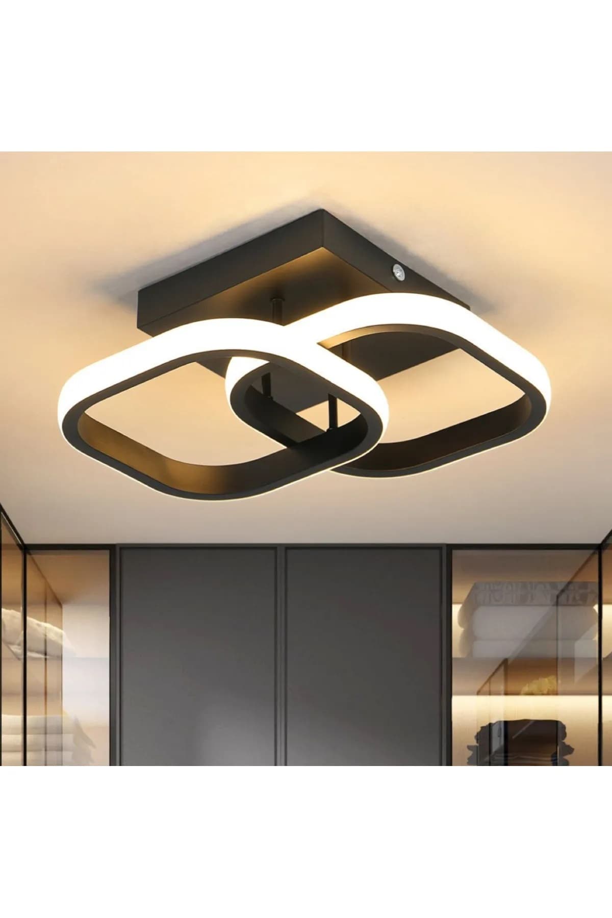 Lambadar Hollykare Model Tekli Plafonyer Led Beyaz Işık UltraPower Led Avize Salon Mutfak Oda Hol Ledli Avize