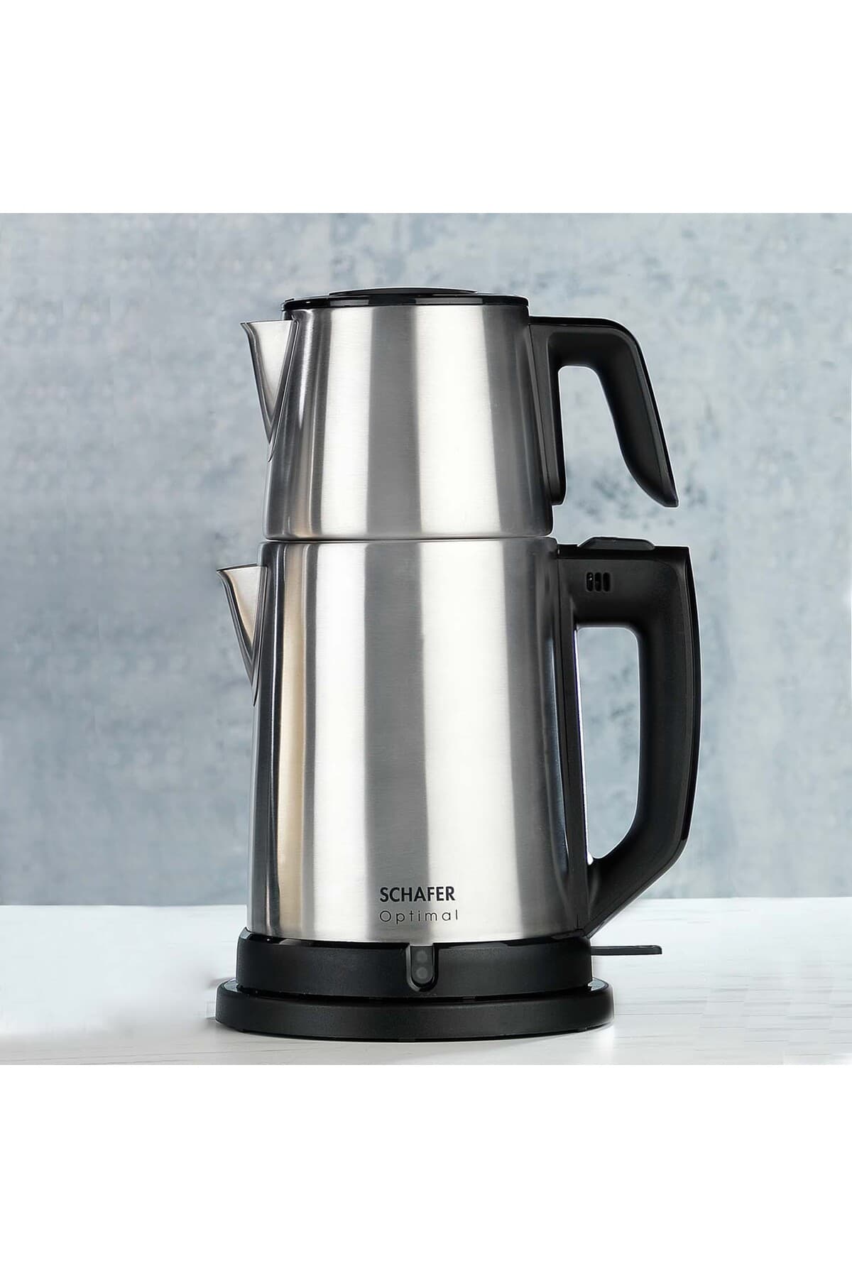 Schafer Optimal Elektrikli Paslanmaz Çay Makinesi-Inox