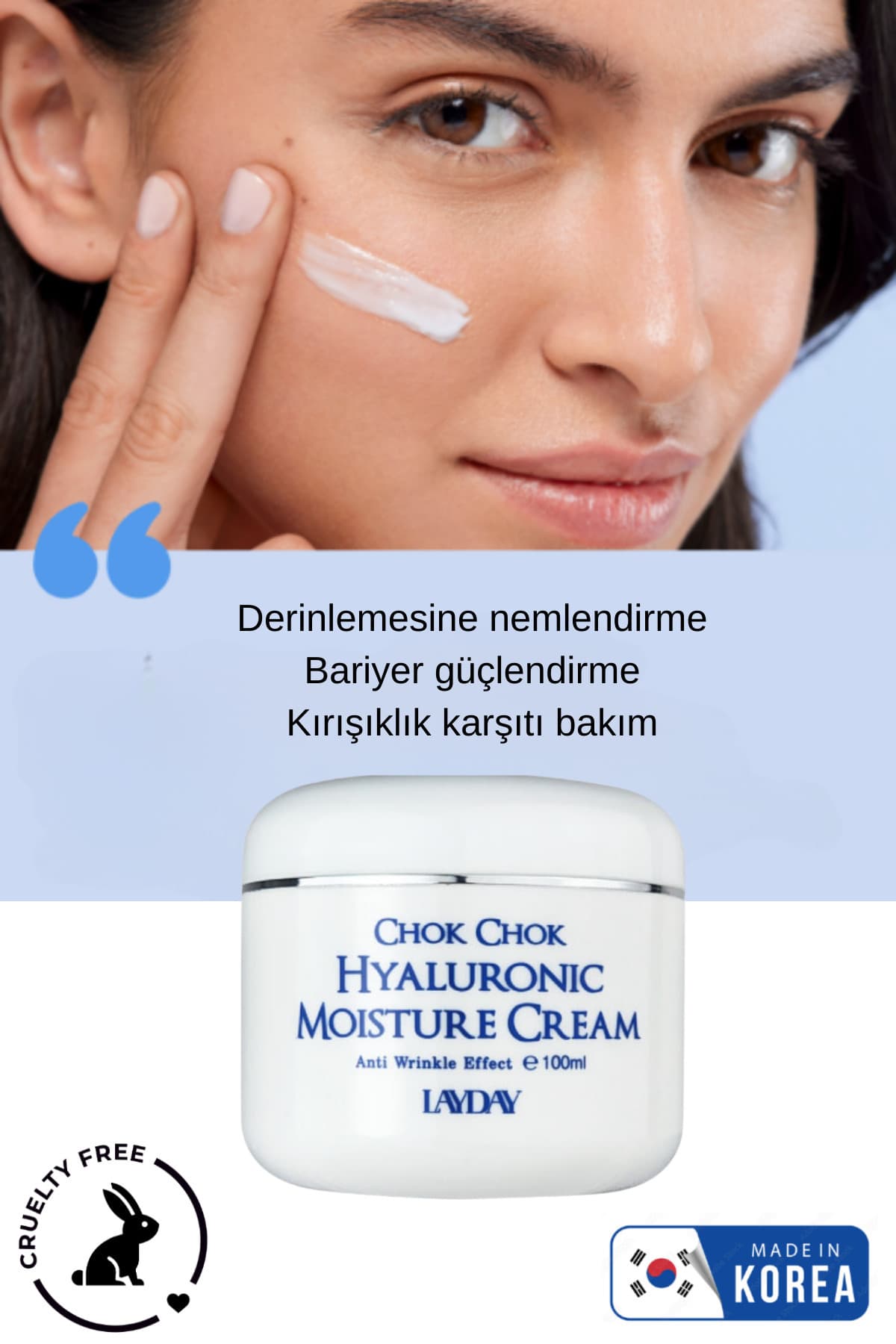 LAYDAY Hyaluronik Asit Yoğun Kore Nemlendirici Krem | Cilt Bariyeri & Gençleştirici Bakım - Ikore