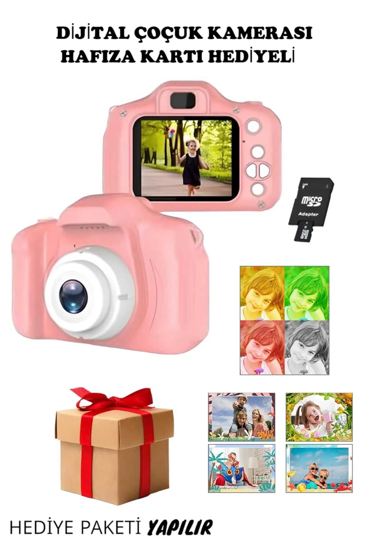 Mmctech Mini Fotoğraf Makinesi Çocuk Için Eğitici Video Kamera 1080p Hd Ekran Digital Usb Şarjlı Lens Camera