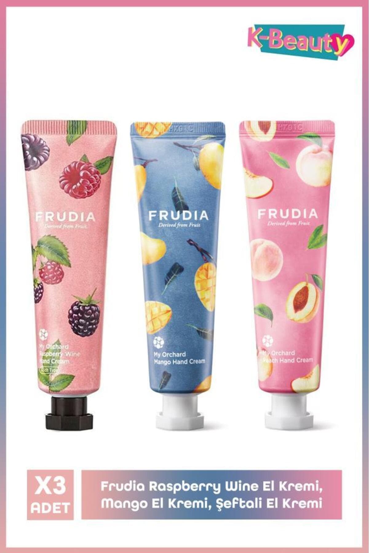Frudia Raspberry Wine,Mango,Şeftali El Kremi Seti