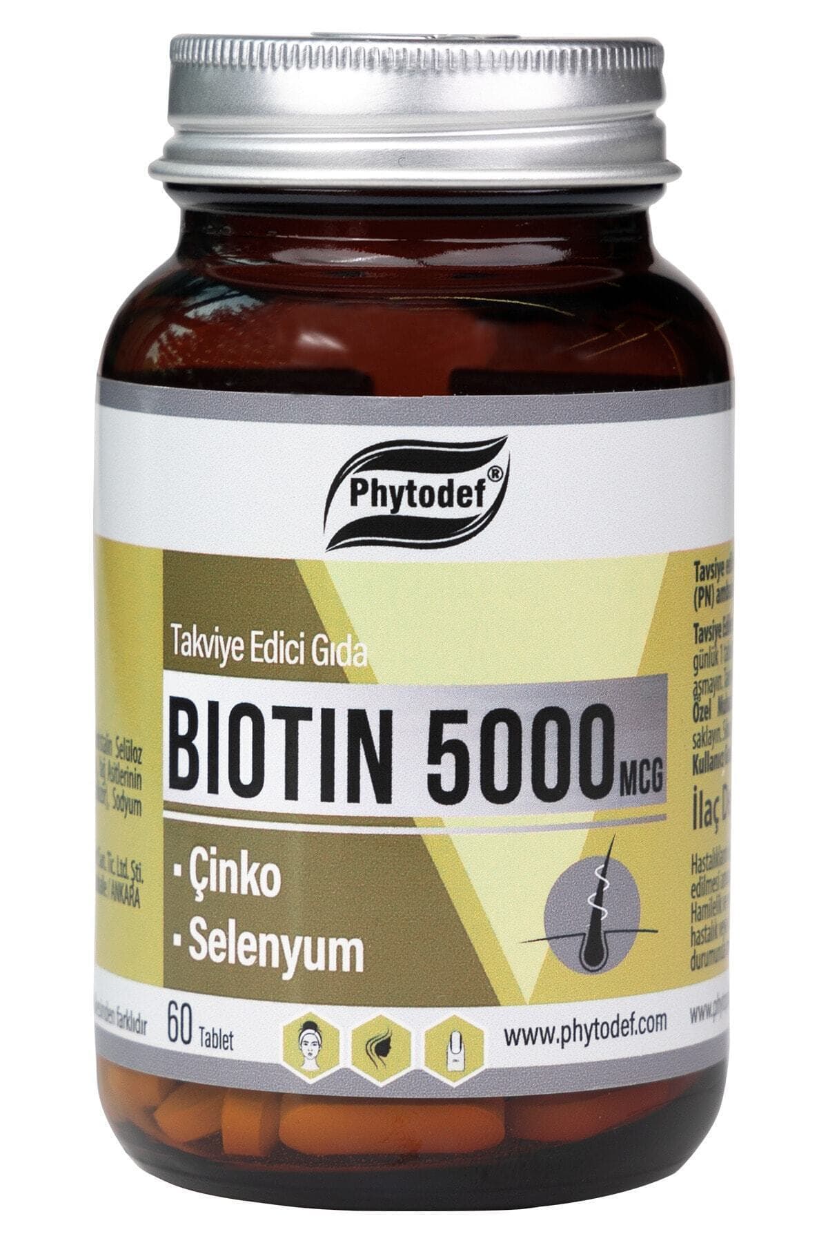 Phytodef Biotin 5000 Mcg ( Saç, Tırnak Vitamini)- 60 Tablet