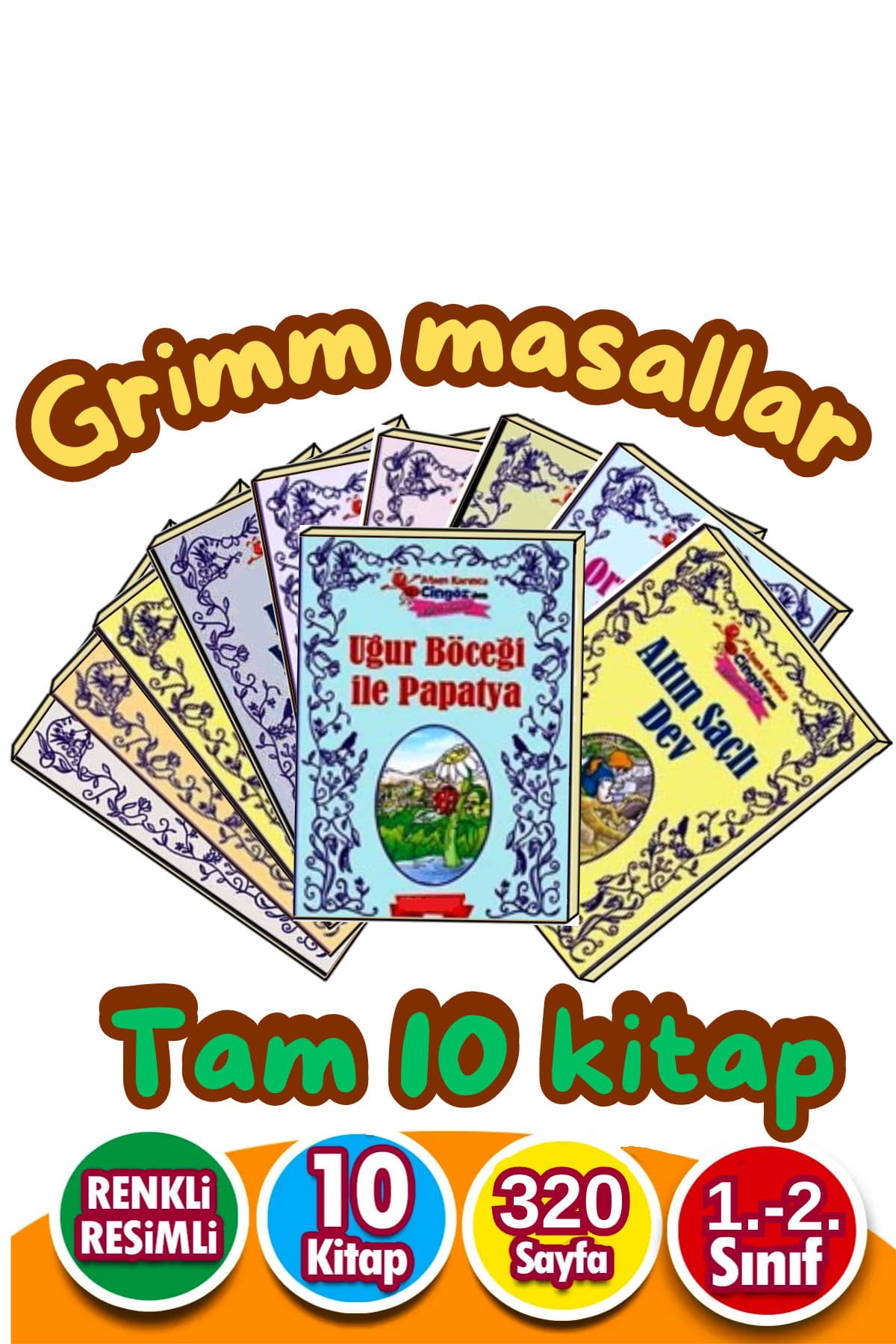 Karaca Yayınları Bal Arısı Grimm Hikaye Seti 10 Kitap 1. 2. Sınıf (set )32 Sayfalık
