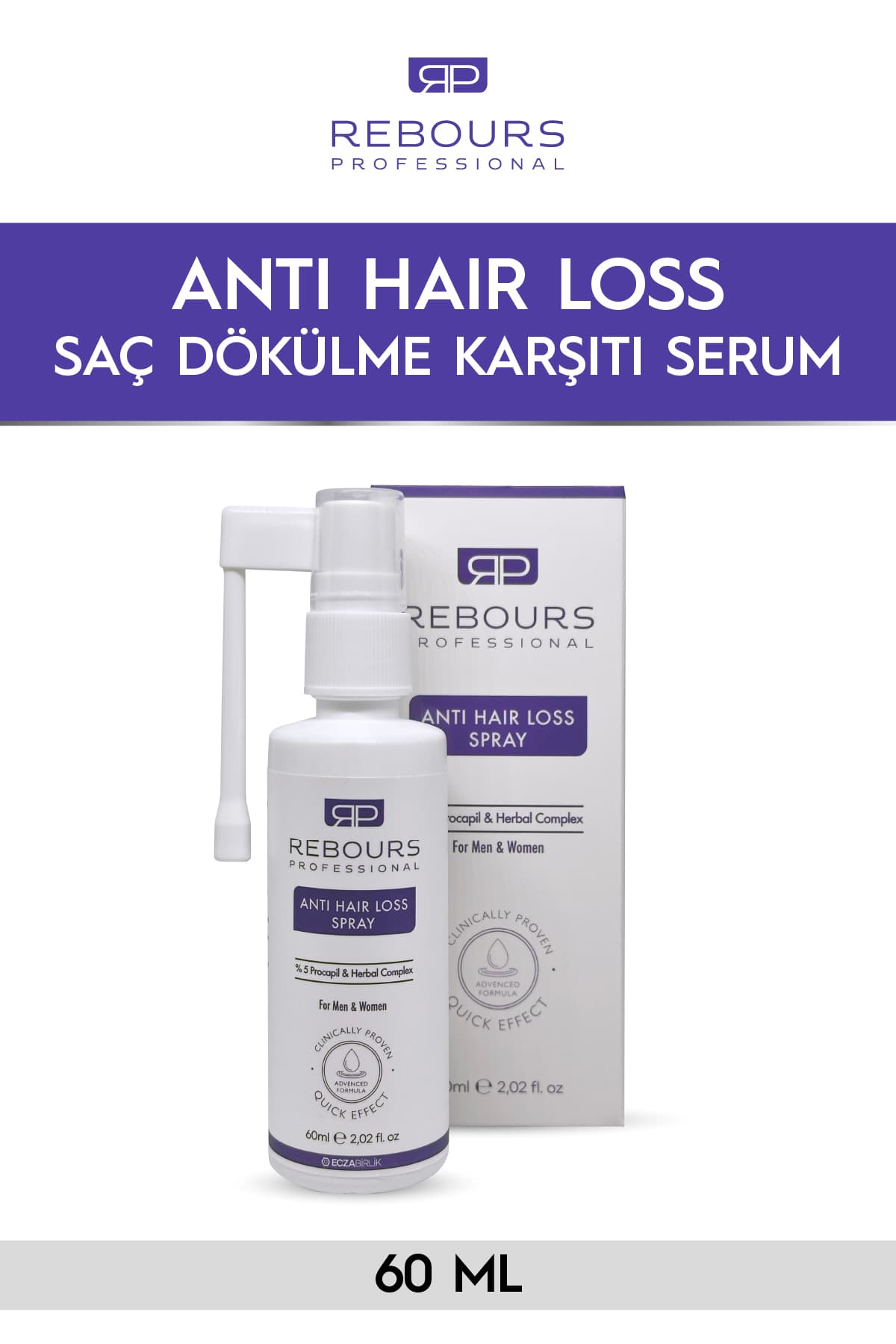 rebours professional Saç Dökülmesi Için Anti Hair Loss Procapil Saç Derisi Sprey Serum