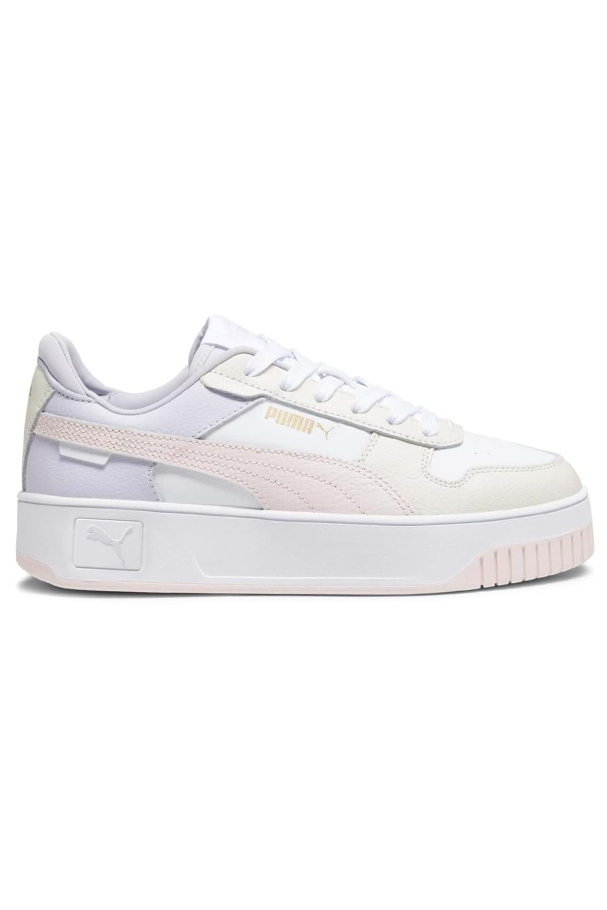 Puma 389390-10 Carina Street Sneaker Kadın Spor Ayakkabı BEYAZ-LİLA