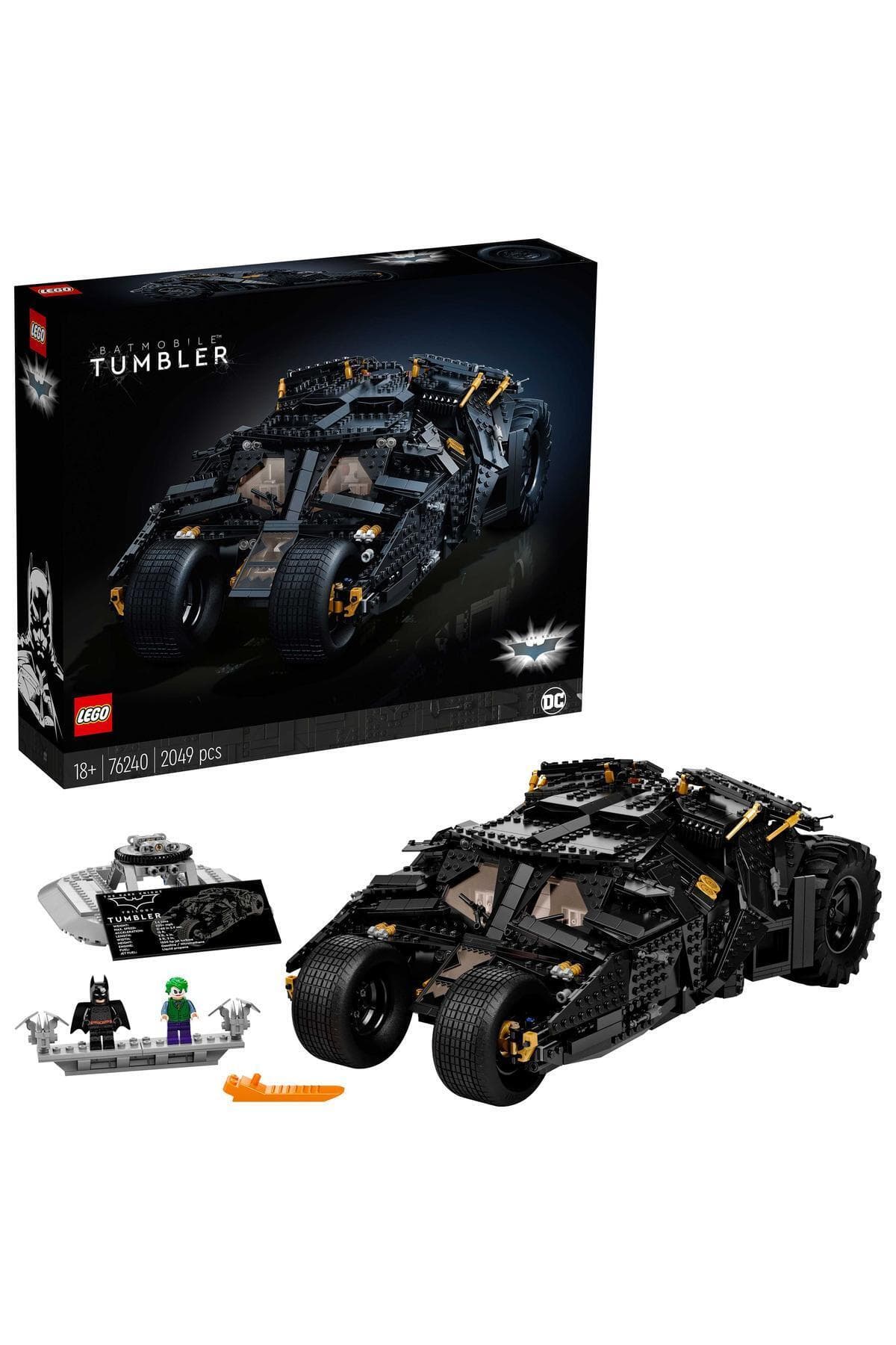 LEGO ® DC Batman™ Batmobile™ Tumbler 76240 - Yetişkinler için Sergilenebilir Yapım Seti (2049 Parça)