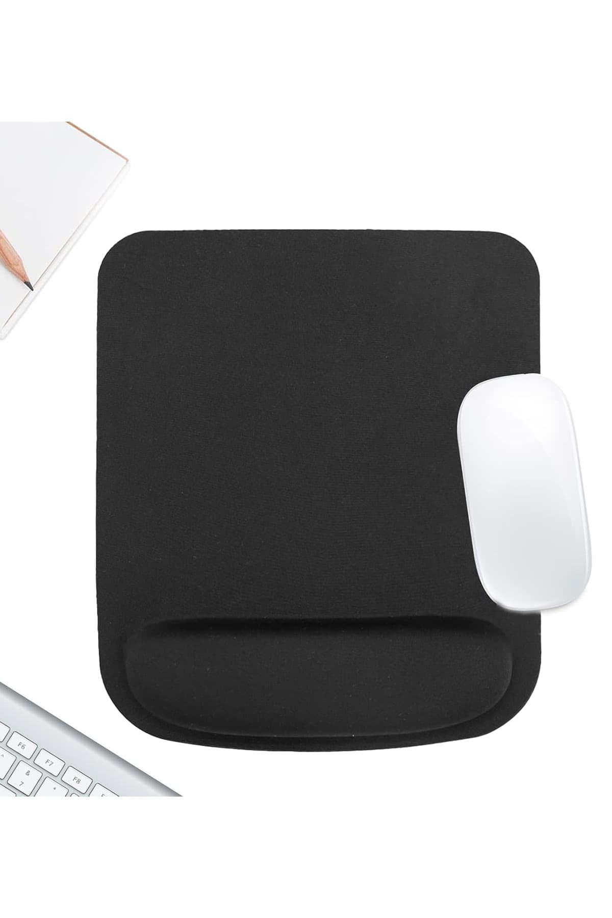 Walter White ProRest Bilek Destekli Siyah Rahat Konforlu Mouse Pad, Ergonomik Mouse Pad,Ofis,Ev, Siyah