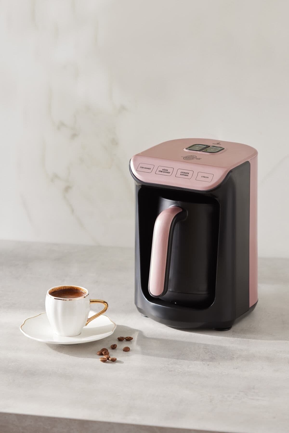 Karaca Hatır Közde Türk Kahvesi ve Türk Kahve Makinesi Rosegold 5 Fincan Kapasiteli Bol Köpüklü