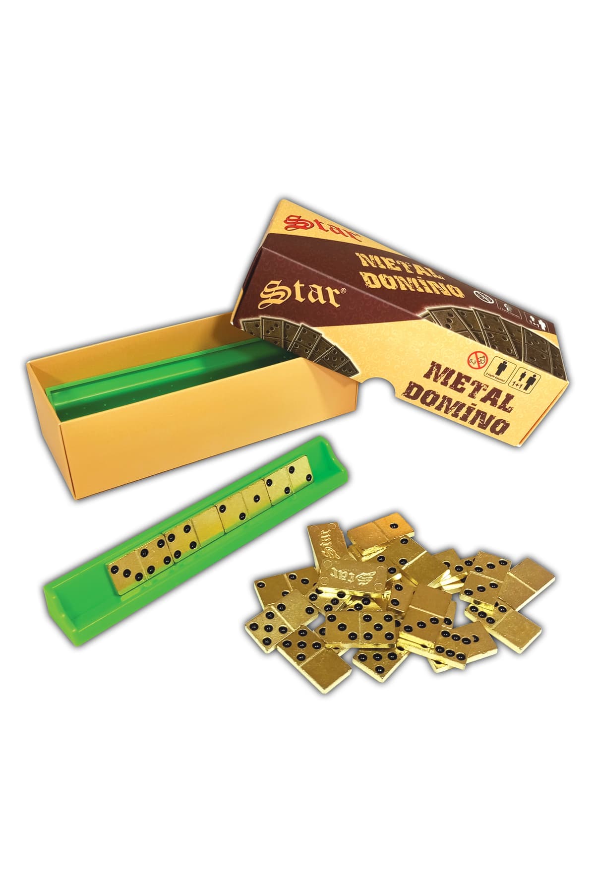 Star Okey Star Domino Zamak Büyük Boy Domino Oyun Seti Metal Domino Taşı Seti Metal 1. Kalite Metal Domino