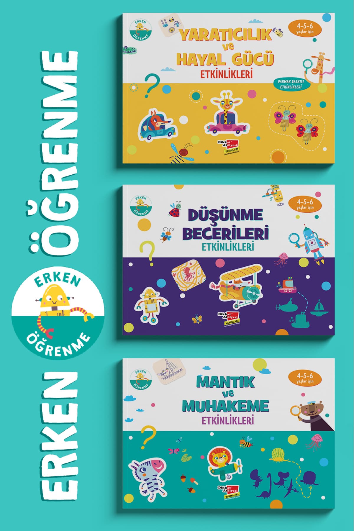 Bilsem Set Yayınları 4-5-6 Yaş Okul Öncesi Evde Etkinlik 3 Lü Seti