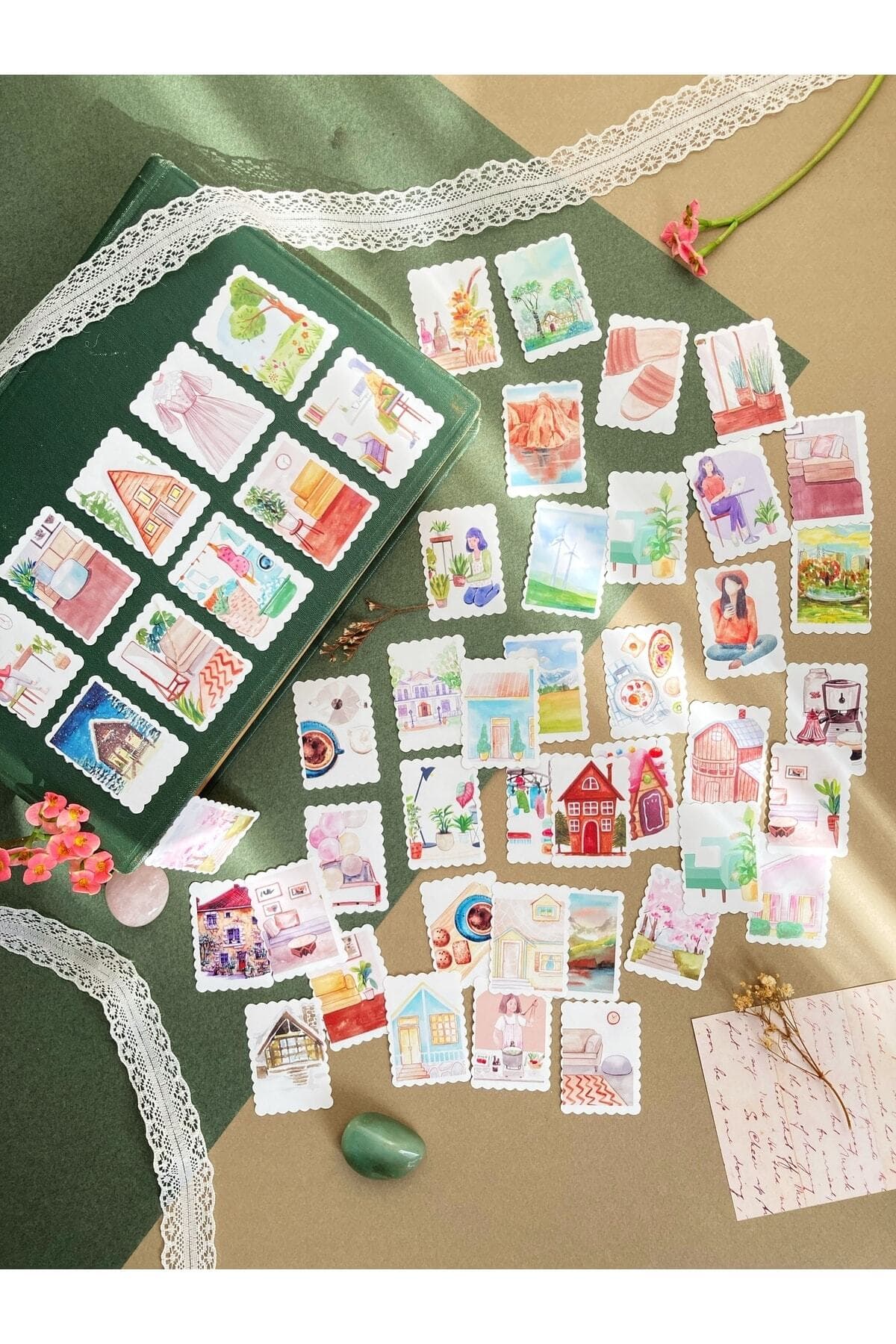 Hume Craft Huzur Temalı Pul Sticker Bullet Journal Ajanda Planlayıcı Için Uygun