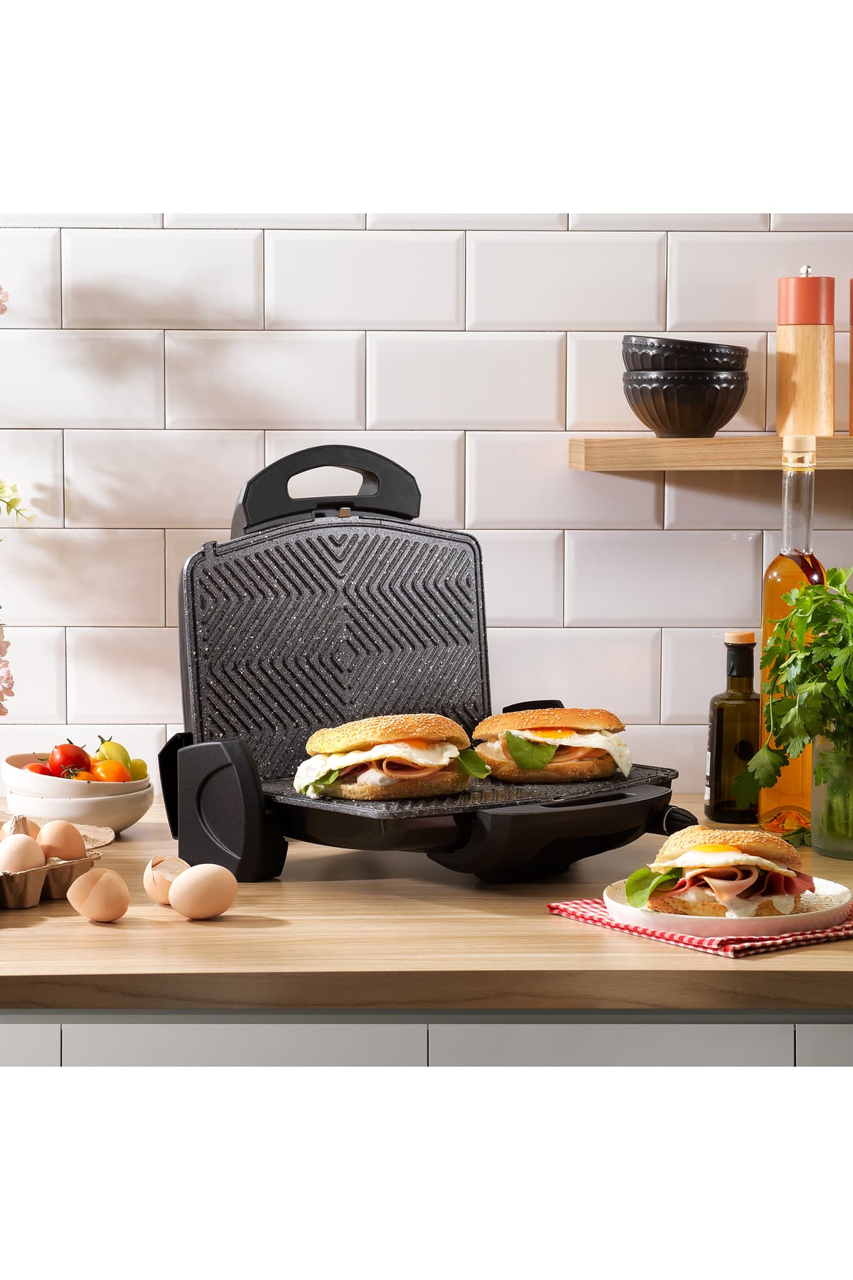 Schafer Grill Chef Tost Makinesi-Siyah