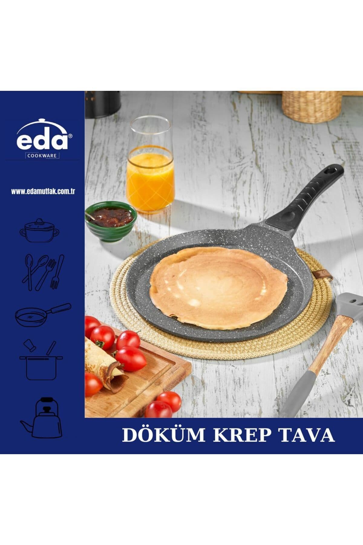 Eda 26 Cm Döküm Granit Kaplama Krep Tavası