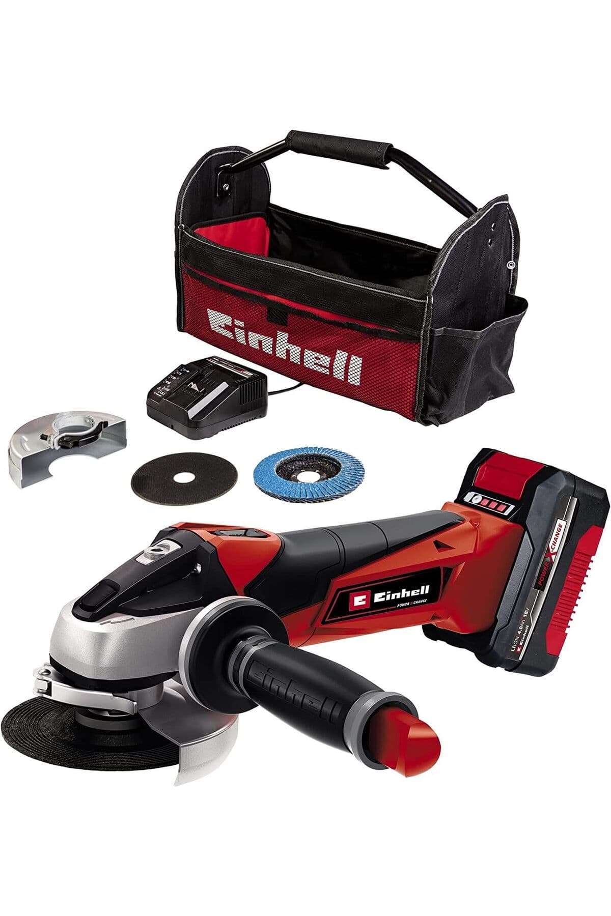 Einhell TE-AG 18/115 Li Kit (1x4,0 Ah), Akülü Avuç Taşlama - 4431134