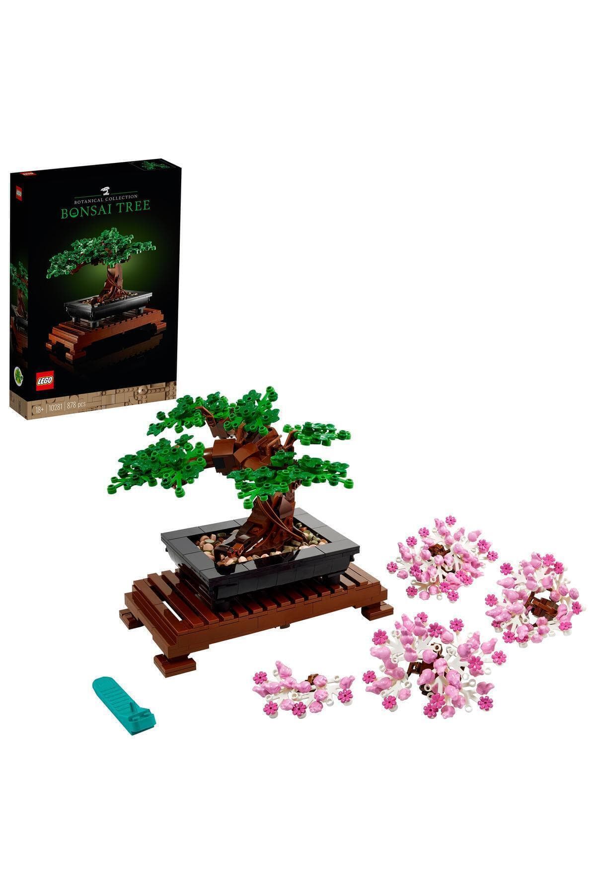 LEGO ® Botanicals Bonsai Ağacı 10281 – Yetişkinler için Yapay Çiçek Modeli Yapım Seti (878 Parça)