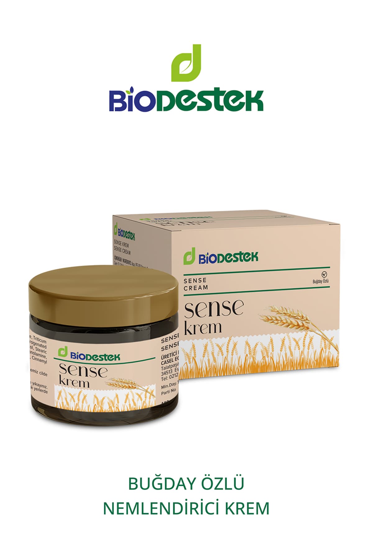 Biodestek Sense Krem Buğday Özlü Nemlendirici Cilt Bakım Kremi 140 Gr