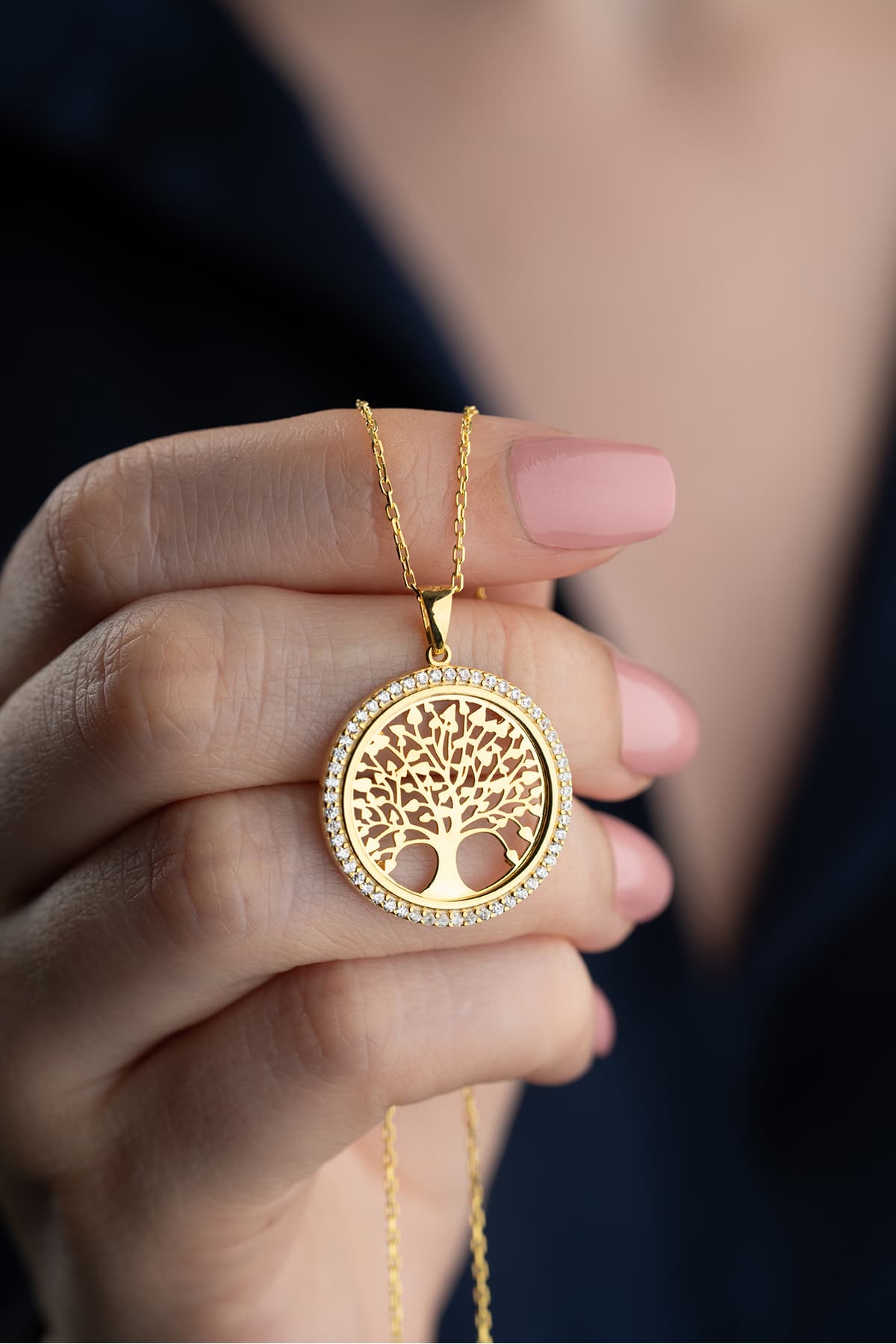Silvano Jewelry 925 Ayar Gümüş Bereket Şans Hayat Ağacı Kolye