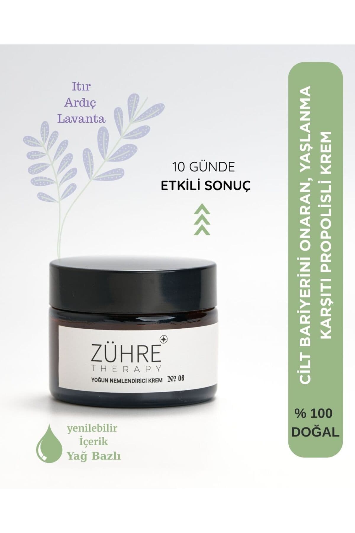 ZÜHRE THERAPY Propolisli Antioksidan Etkili Yüz Kremi Yoğun Nemlendirici - Yağ Bazlı
