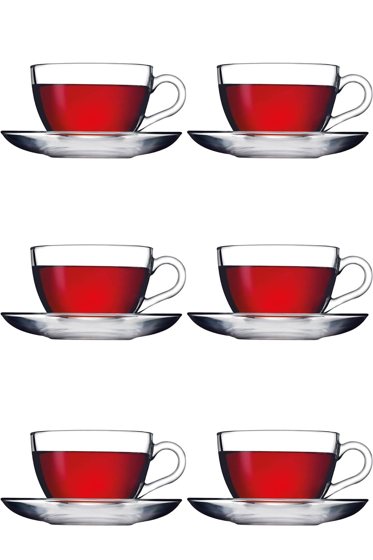 Paşabahçe Basic 6lı Set Çay Kahve Büyük Fincan Bardak Takımı 238 ml - 12 Parça - 6 Kişilik - 97948