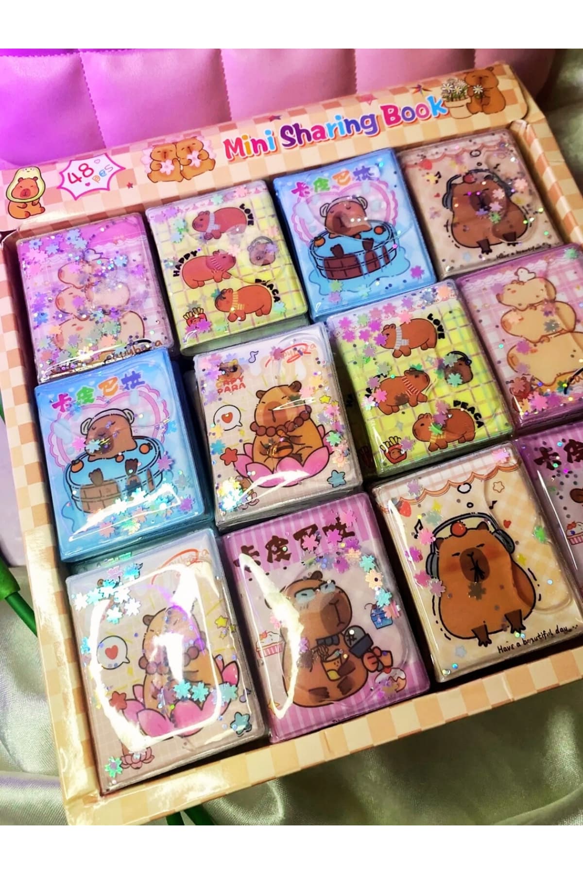 ÖZ OFİS Capybara Kapibara 1 Adet Mini Sulu Sticker Defteri Stickerlı Not Defteri