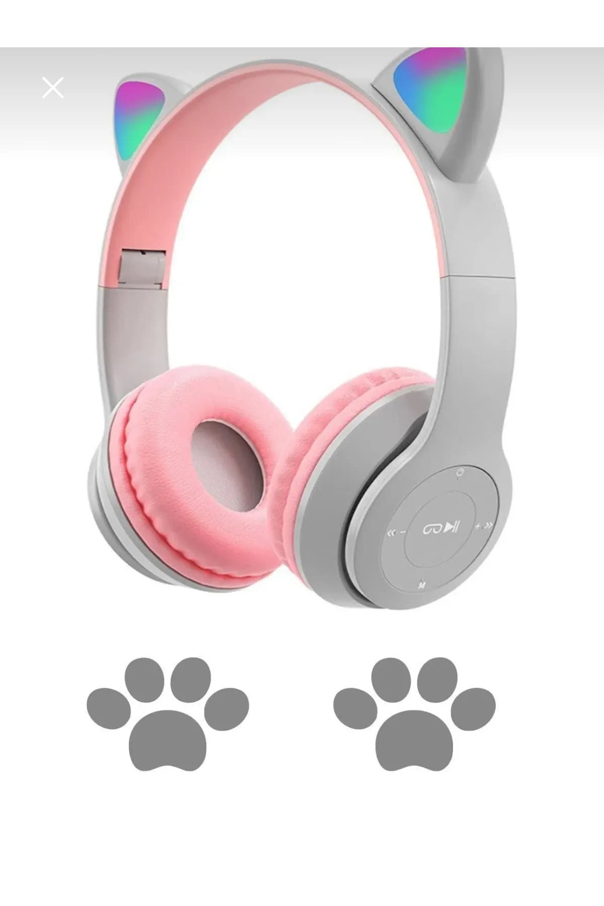 ELROND A Kalite Vilya Kedi Kulağı Detaylı Bluetooth Kablosuz Uyumlu Kulaklık Çocuk Oyuncu